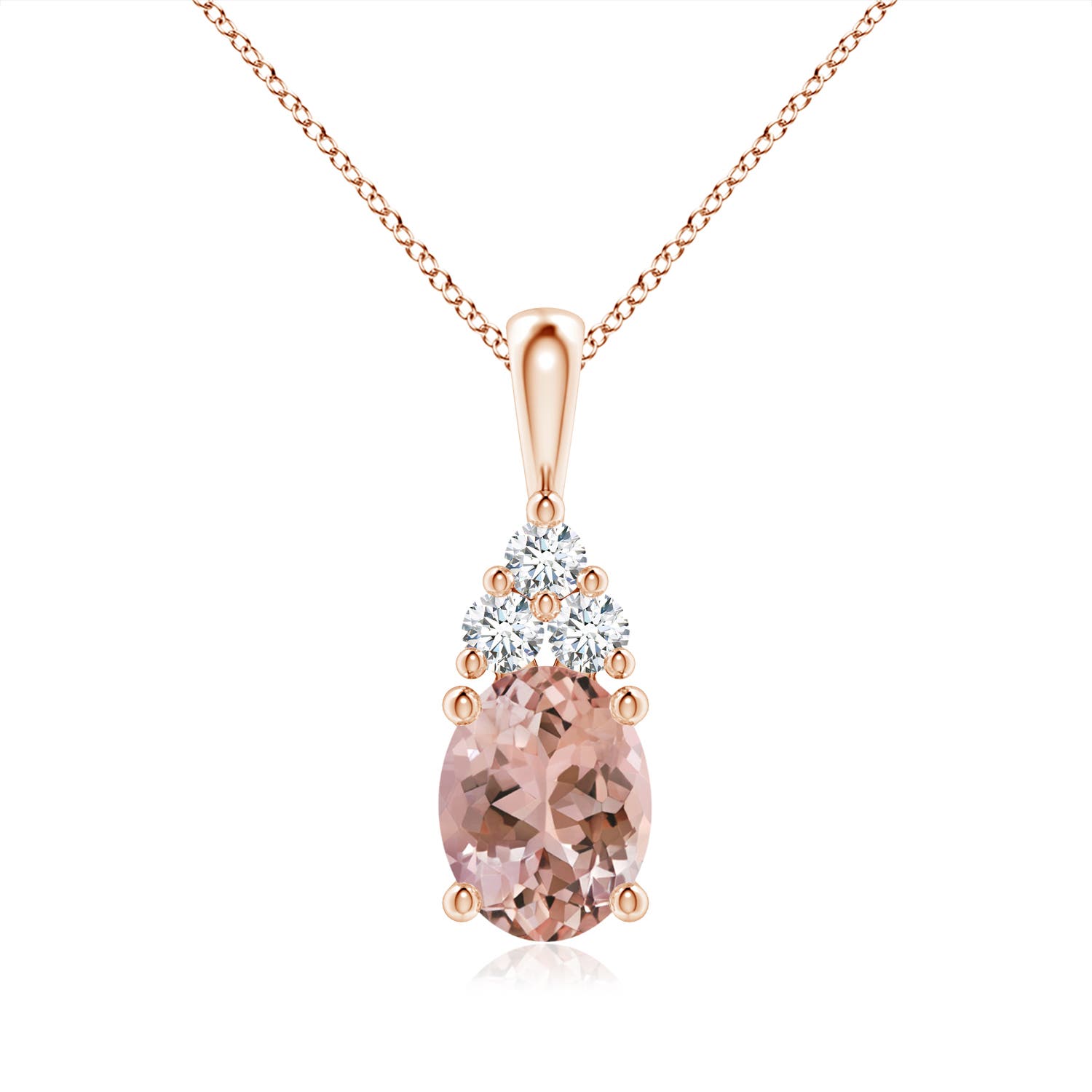 AAAA - Morganite / 1.88 CT / 14 KT Rose Gold