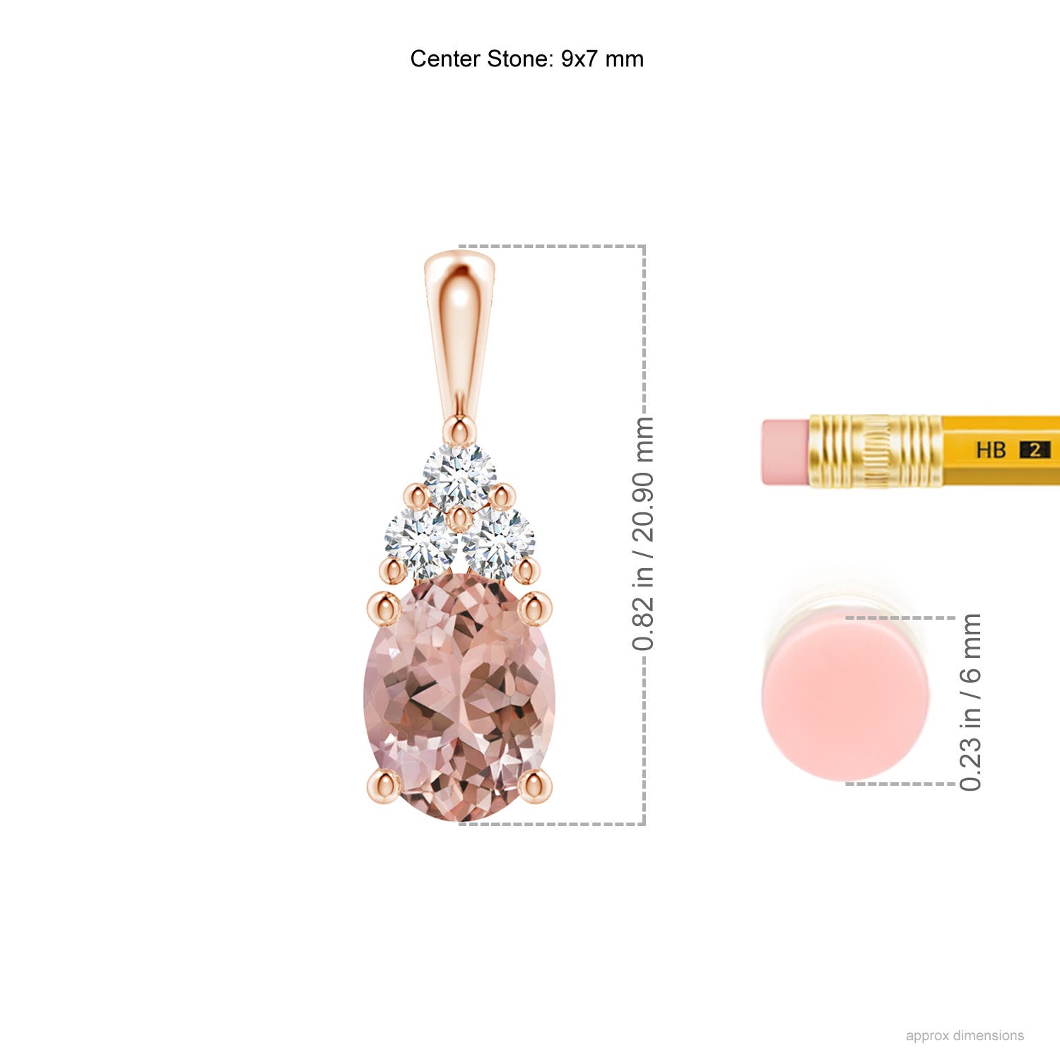 AAAA - Morganite / 1.88 CT / 14 KT Rose Gold