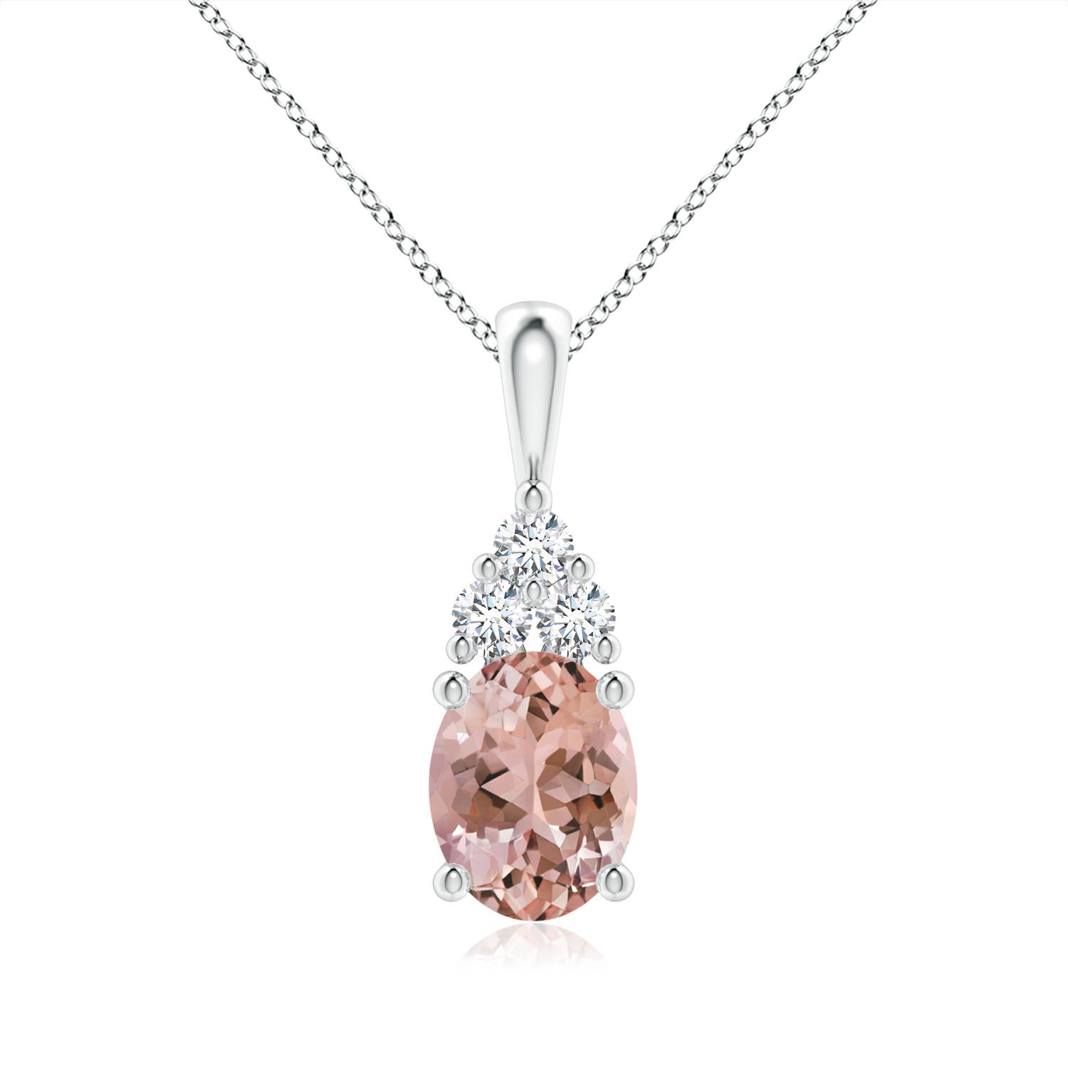 AAAA - Morganite / 1.88 CT / 14 KT White Gold