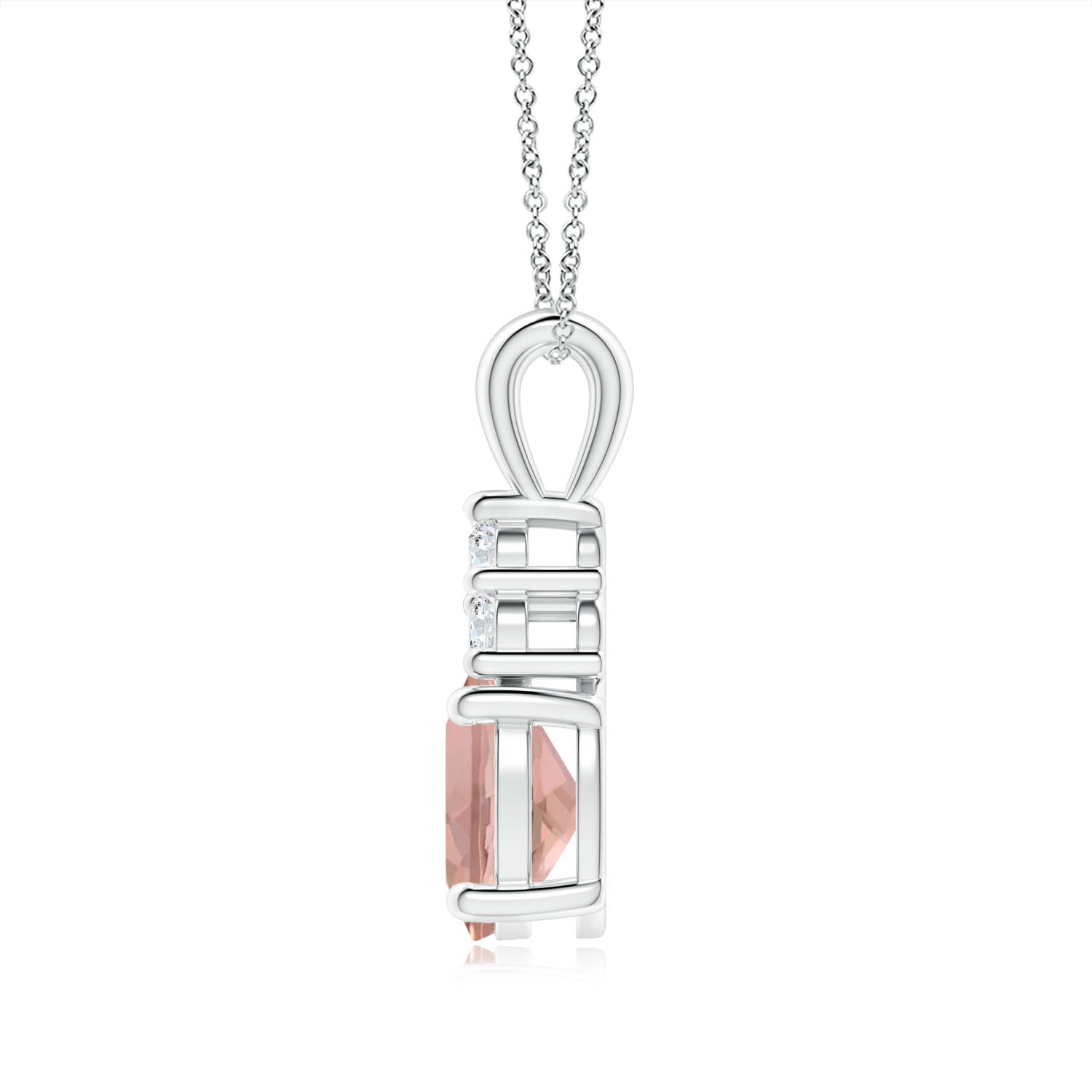 AAAA - Morganite / 1.88 CT / 14 KT White Gold