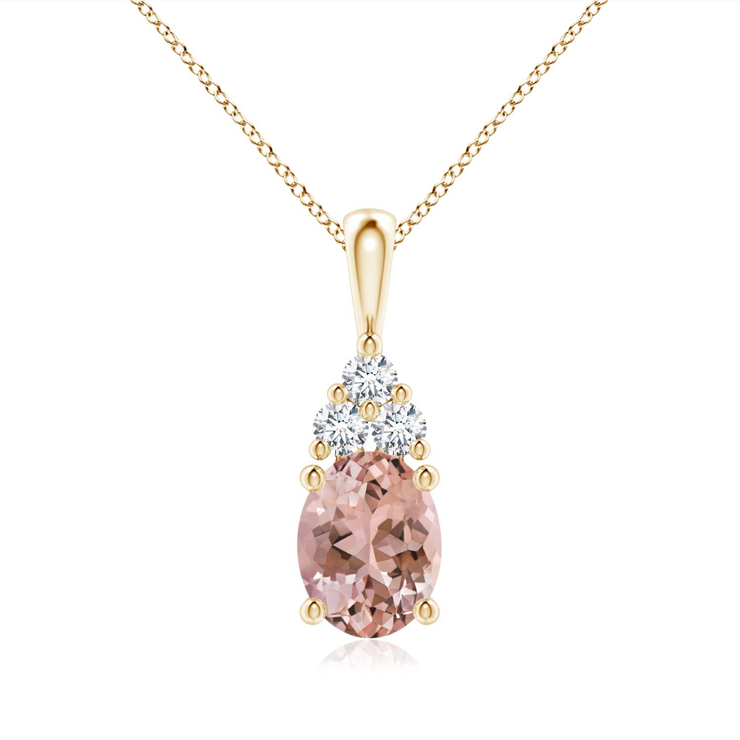 AAAA - Morganite / 1.88 CT / 14 KT Yellow Gold