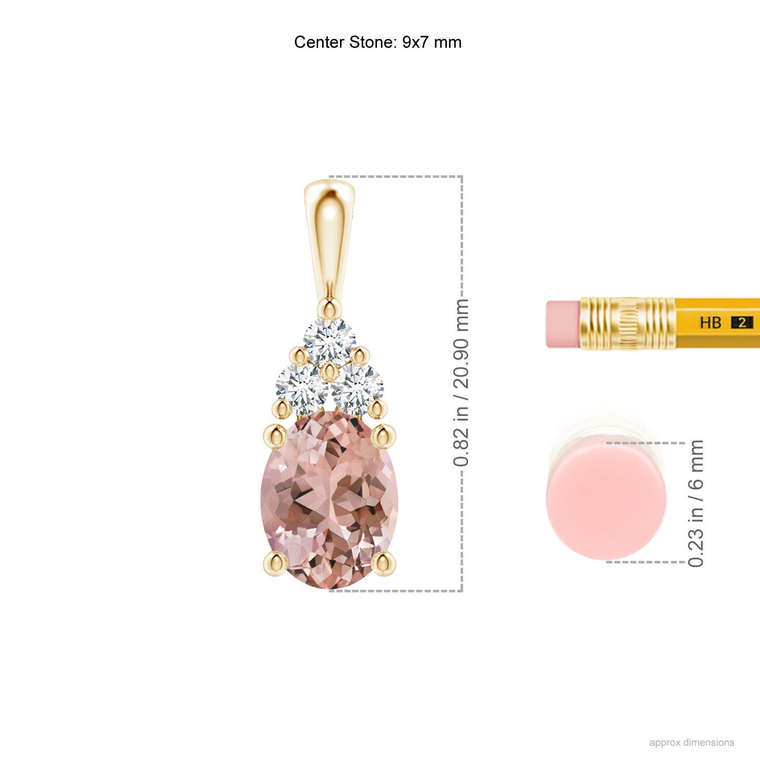 AAAA - Morganite / 1.88 CT / 14 KT Yellow Gold