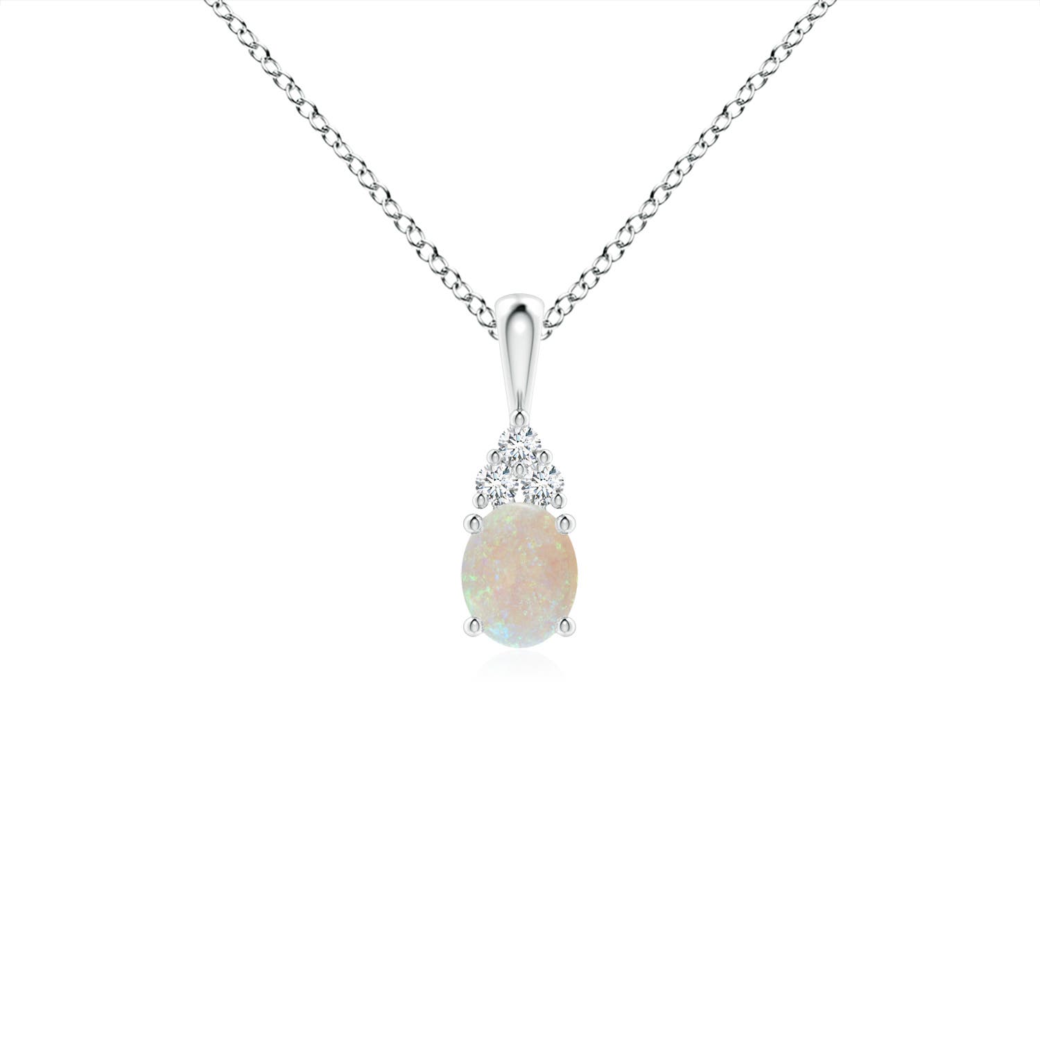 AA - Opal / 0.27 CT / 14 KT White Gold