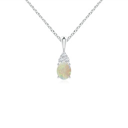 Drop White Gold Opal Necklaces & Pendants