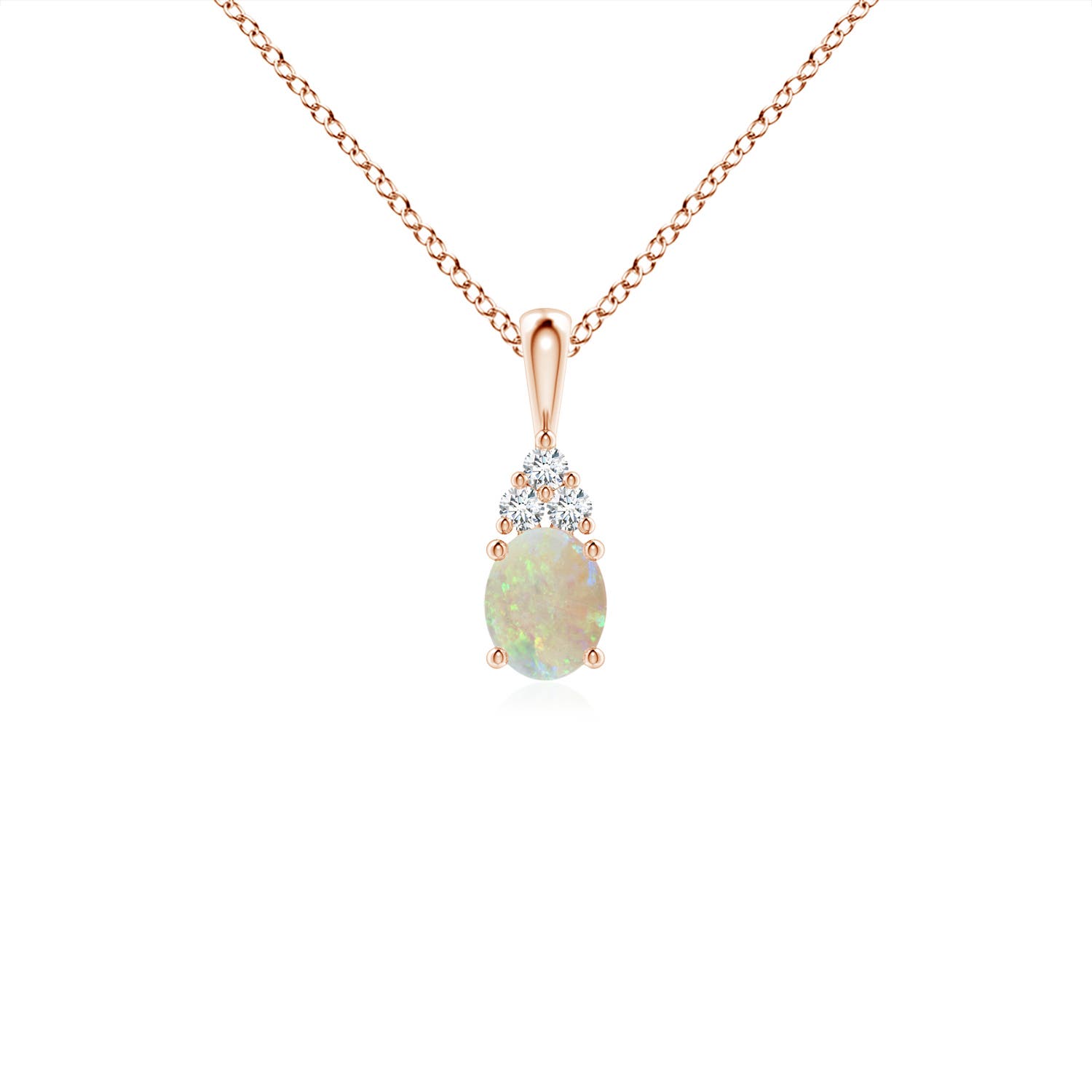 AAA - Opal / 0.27 CT / 14 KT Rose Gold