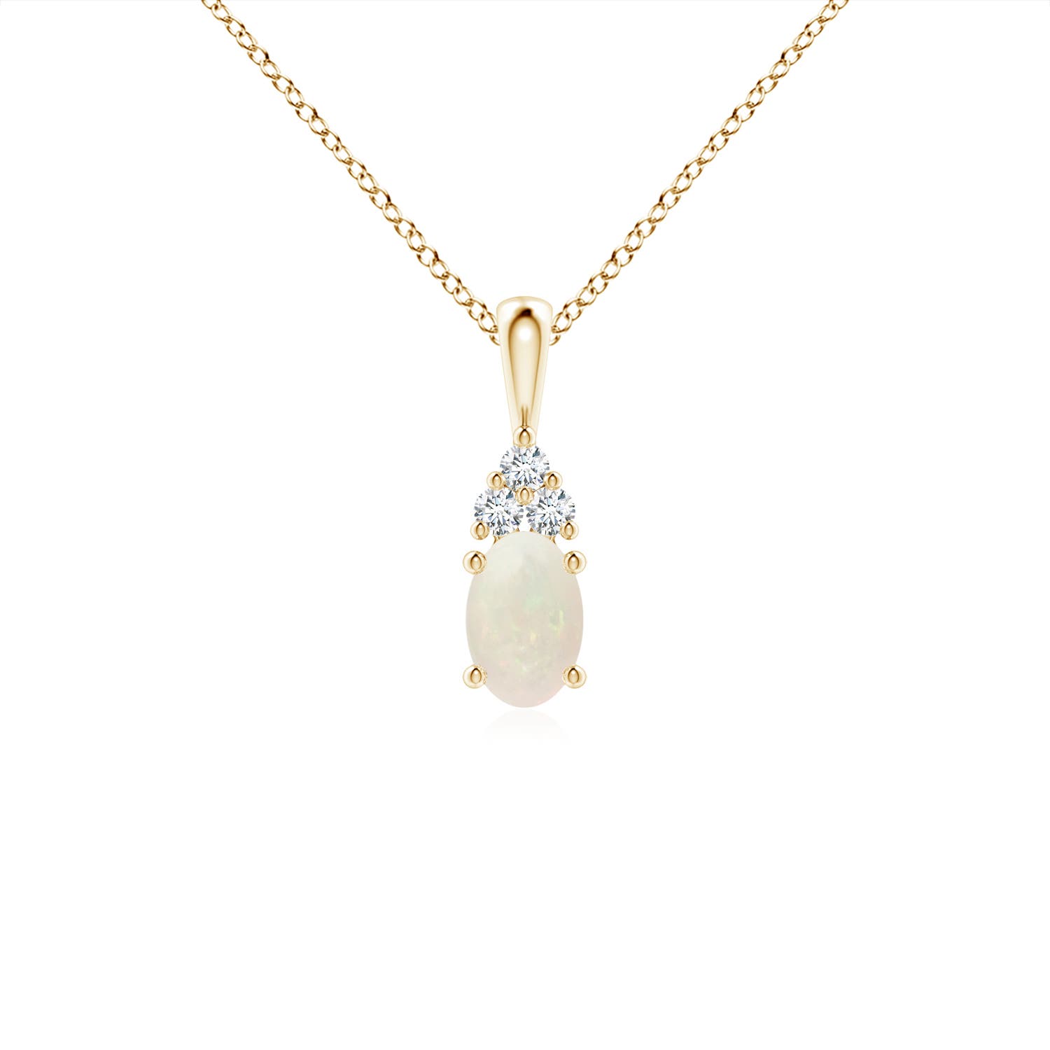 A - Opal / 0.34 CT / 14 KT Yellow Gold