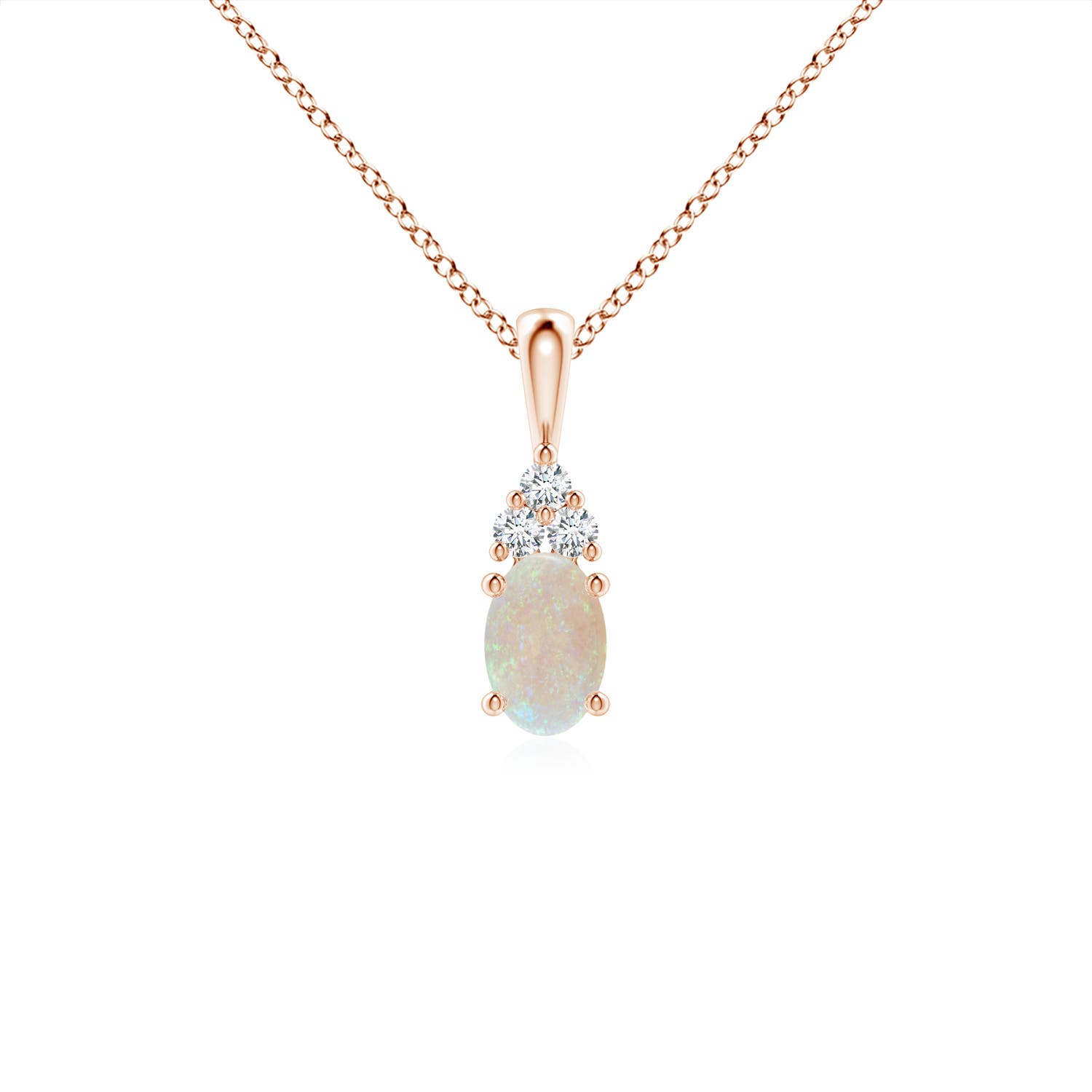 AA - Opal / 0.34 CT / 14 KT Rose Gold