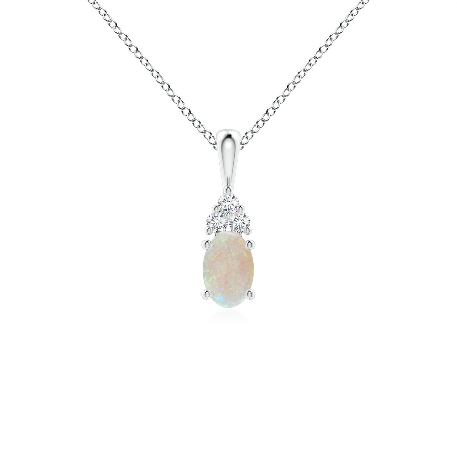 AA - Opal / 0.34 CT / 14 KT White Gold