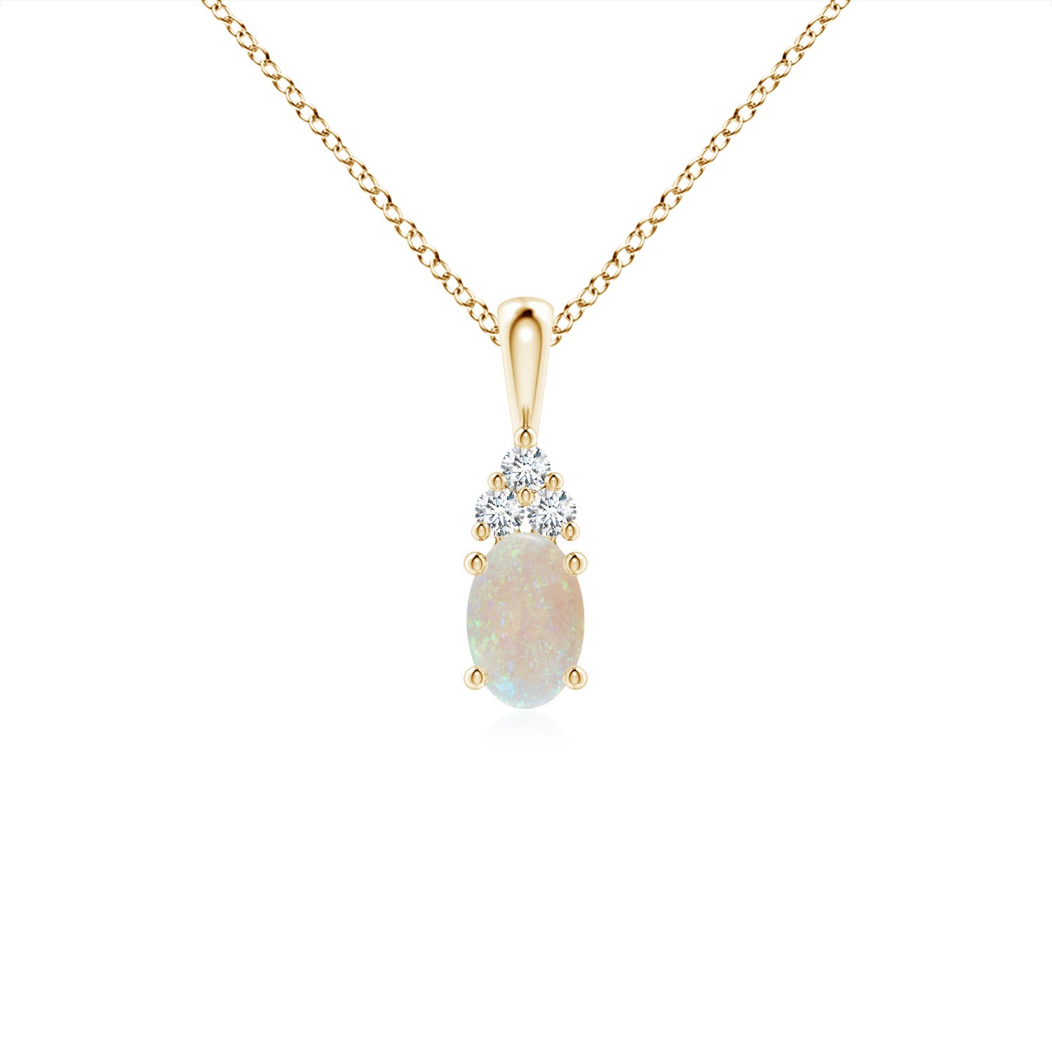 AA - Opal / 0.34 CT / 14 KT Yellow Gold