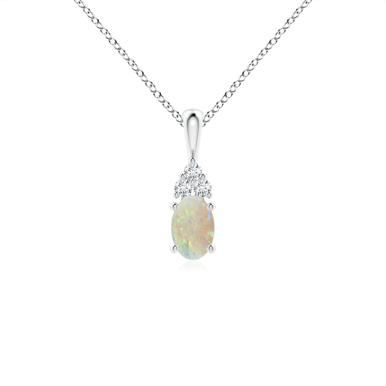 AAA - Opal / 0.34 CT / 14 KT White Gold