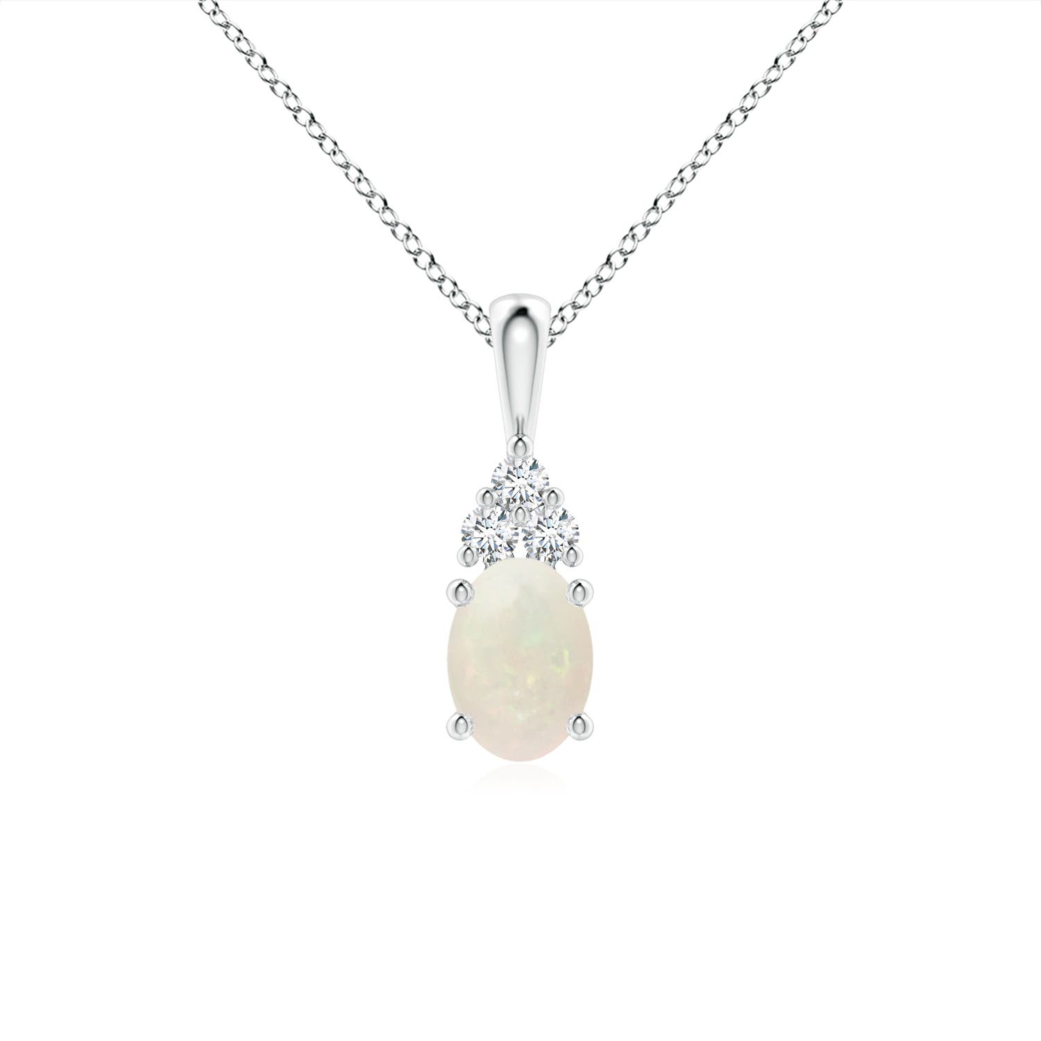 A - Opal / 0.56 CT / 14 KT White Gold