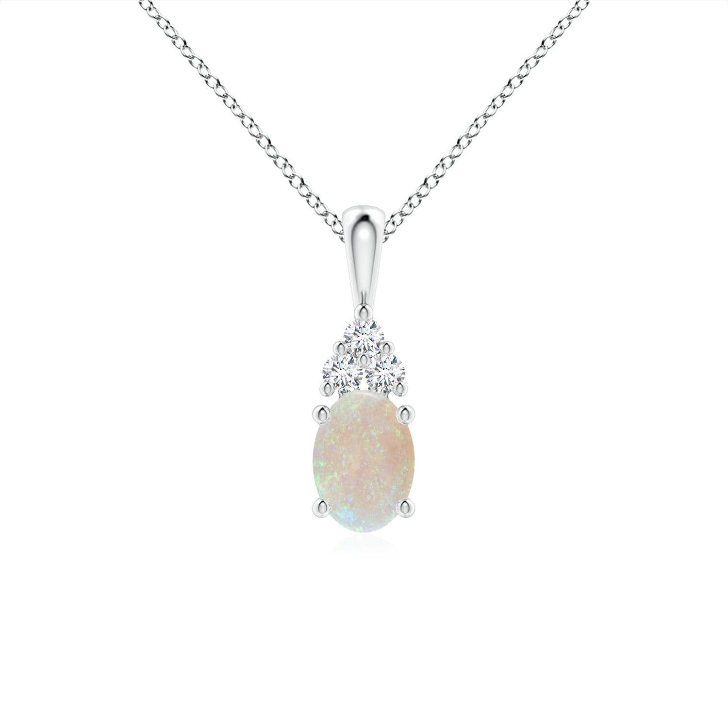 AA - Opal / 0.56 CT / 14 KT White Gold