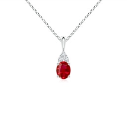 Drop White Gold Ruby Necklaces & Pendants
