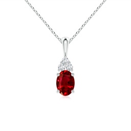 Drop Platinum Ruby Necklaces & Pendants