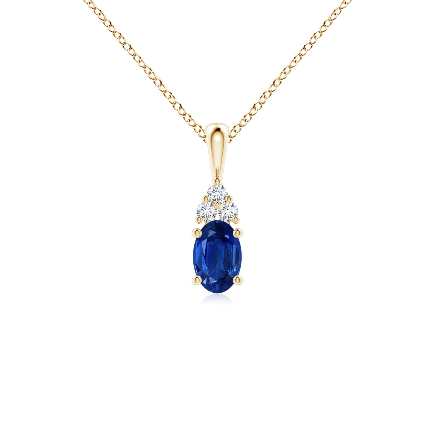 AAA - Blue Sapphire / 0.66 CT / 14 KT Yellow Gold