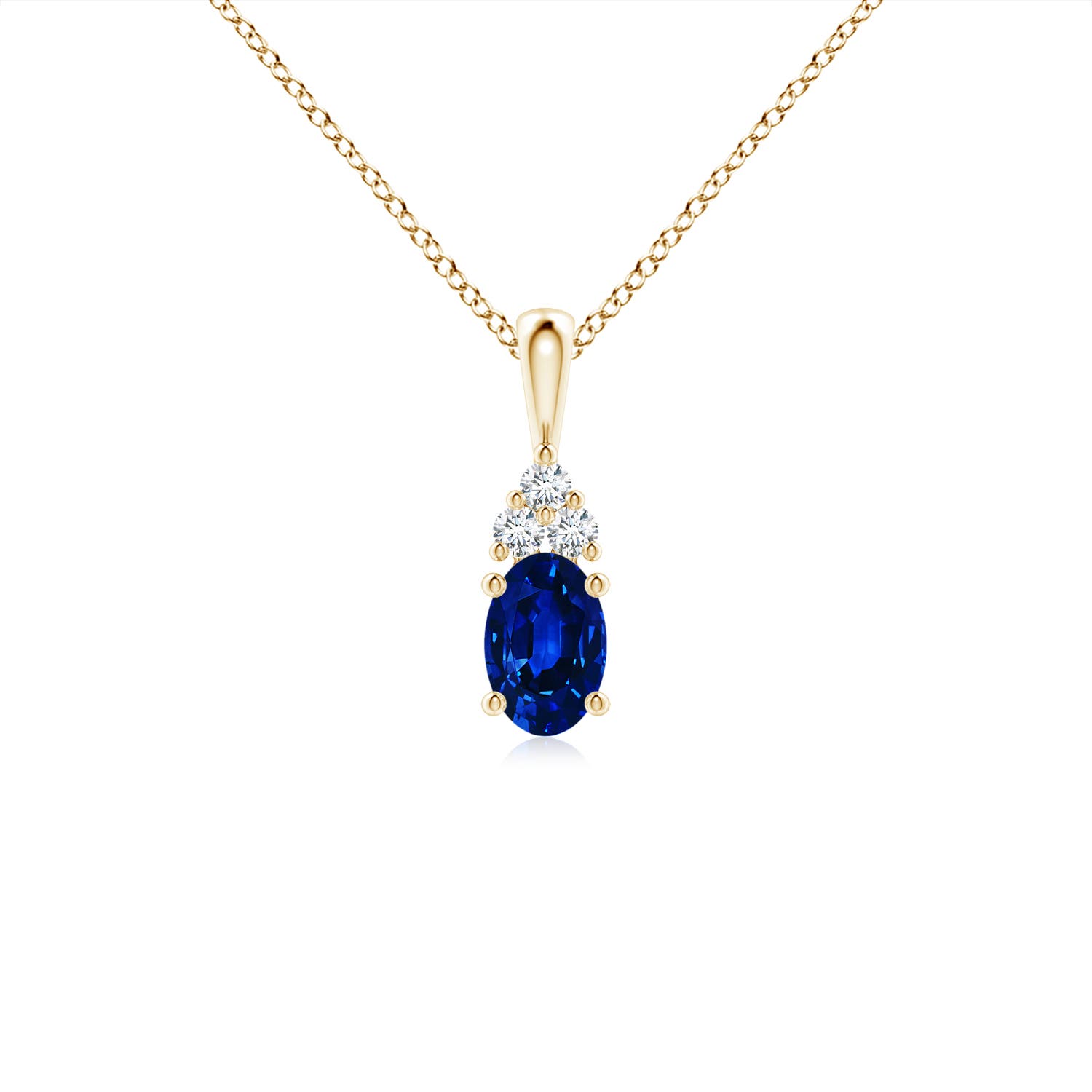 AAAA - Blue Sapphire / 0.66 CT / 14 KT Yellow Gold