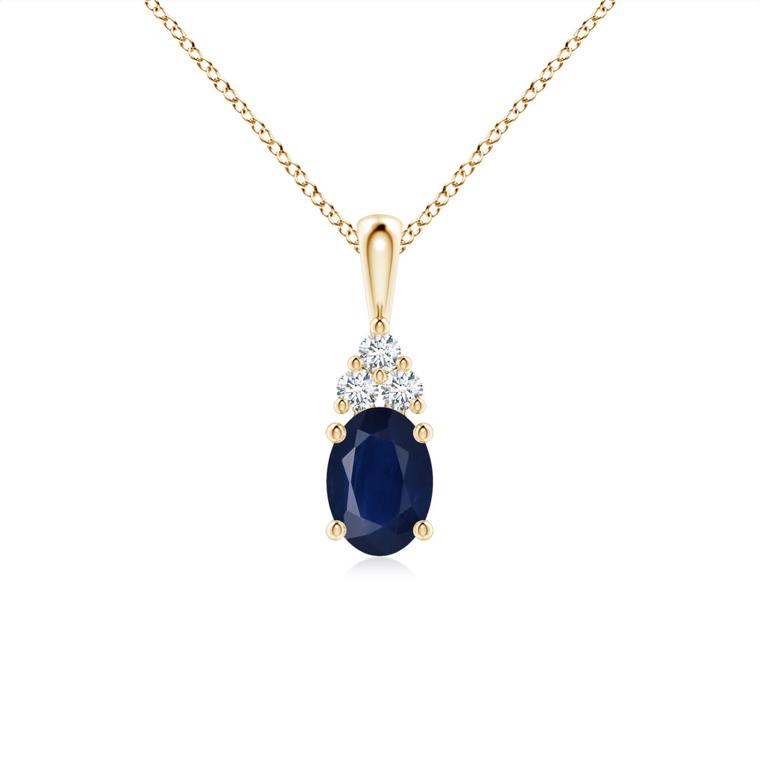 A - Blue Sapphire / 0.96 CT / 14 KT Yellow Gold