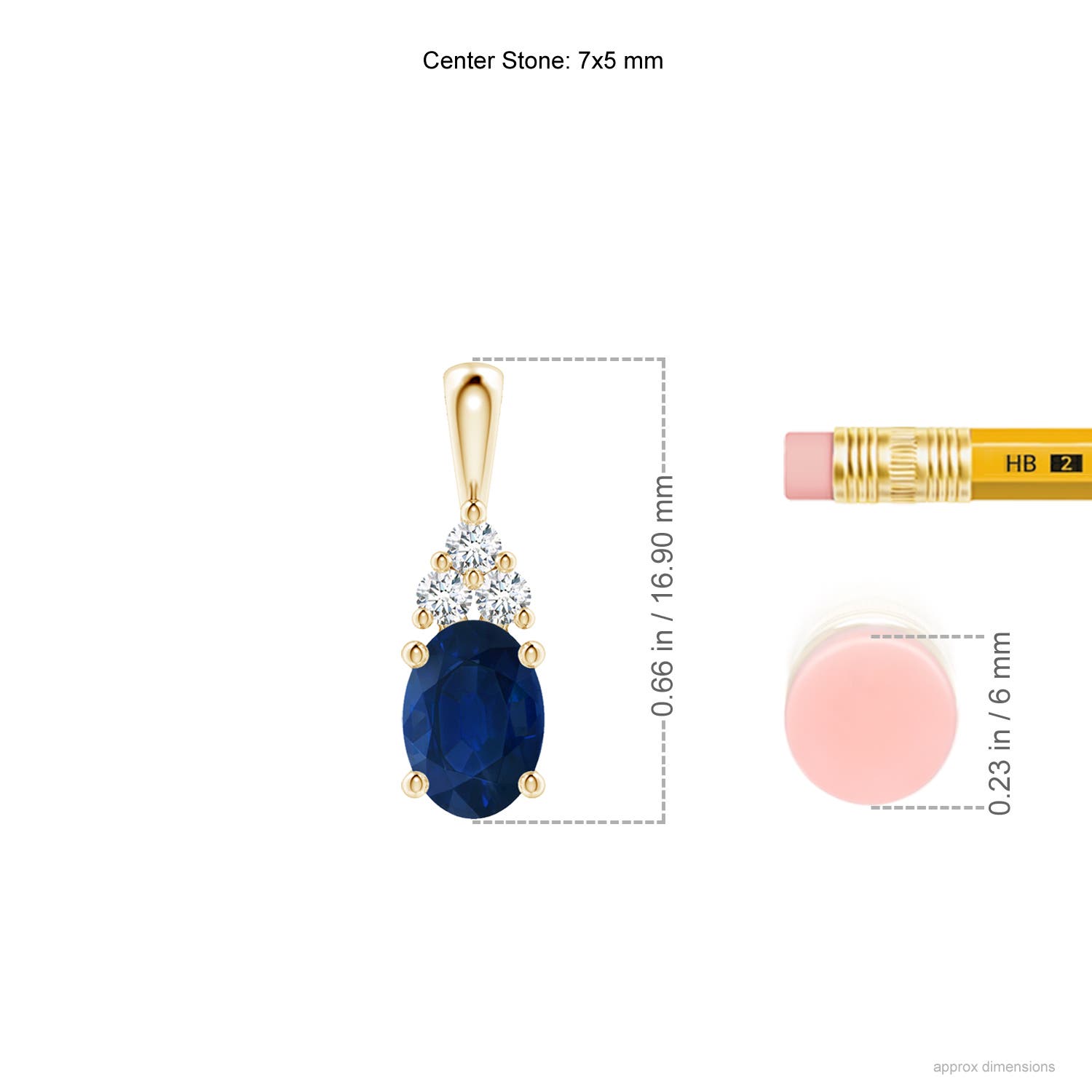 AA - Blue Sapphire / 0.96 CT / 14 KT Yellow Gold