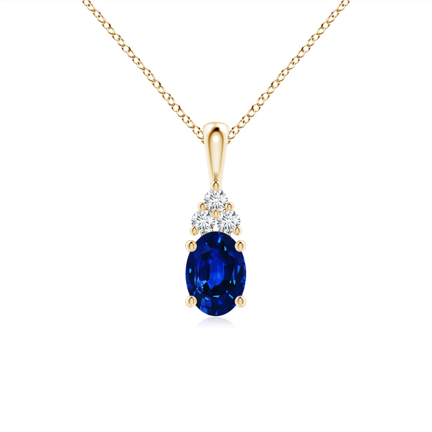 AAAA - Blue Sapphire / 0.96 CT / 14 KT Yellow Gold