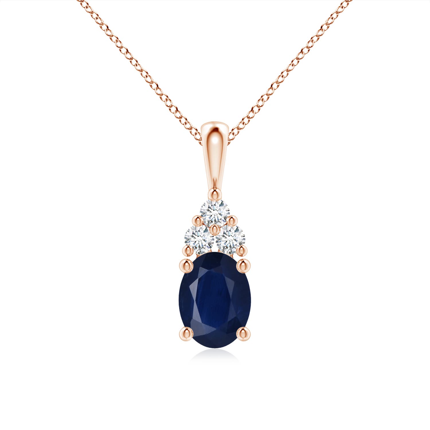 A - Blue Sapphire / 1.76 CT / 14 KT Rose Gold