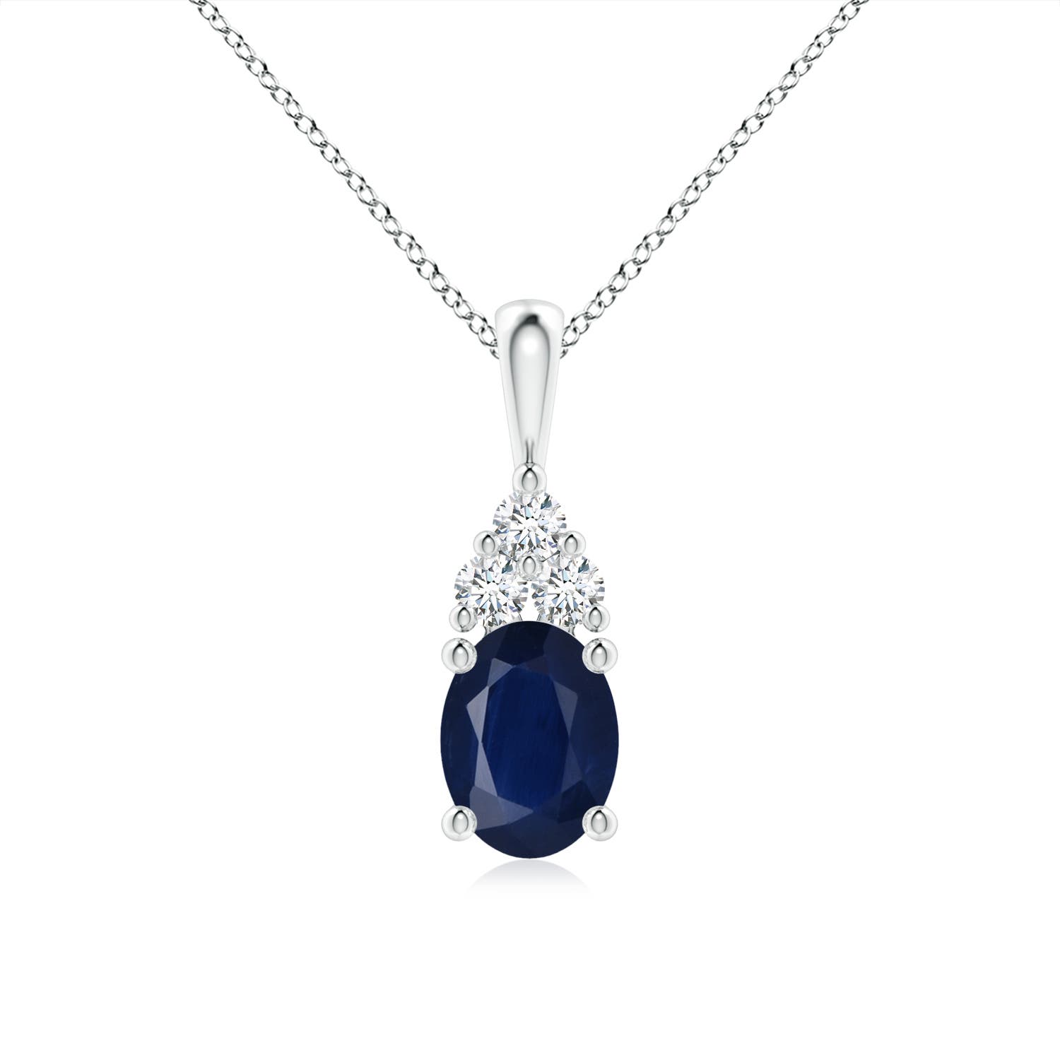 A - Blue Sapphire / 1.76 CT / 14 KT White Gold