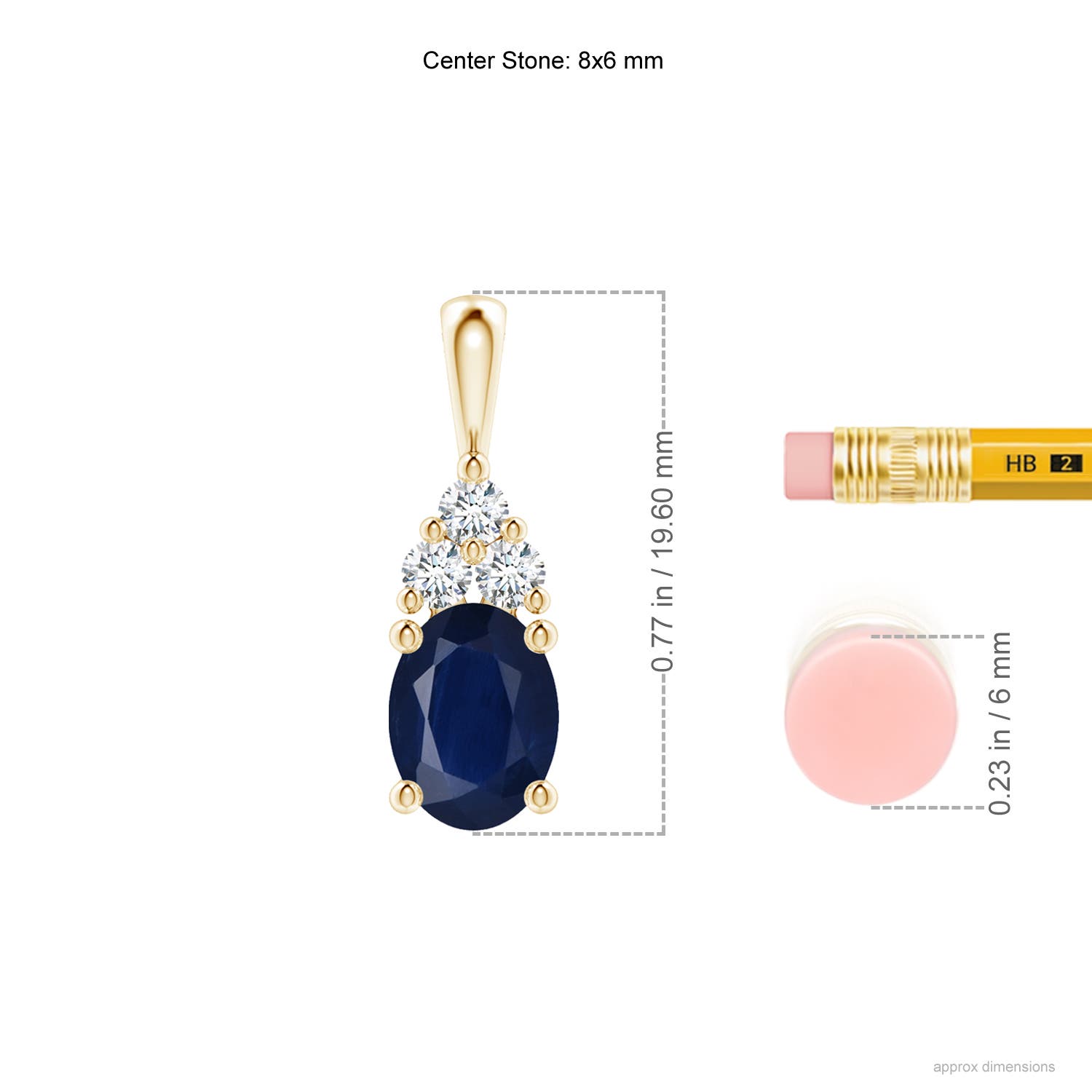 A - Blue Sapphire / 1.76 CT / 14 KT Yellow Gold