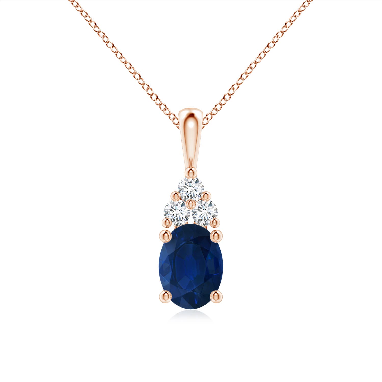 AA - Blue Sapphire / 1.76 CT / 14 KT Rose Gold