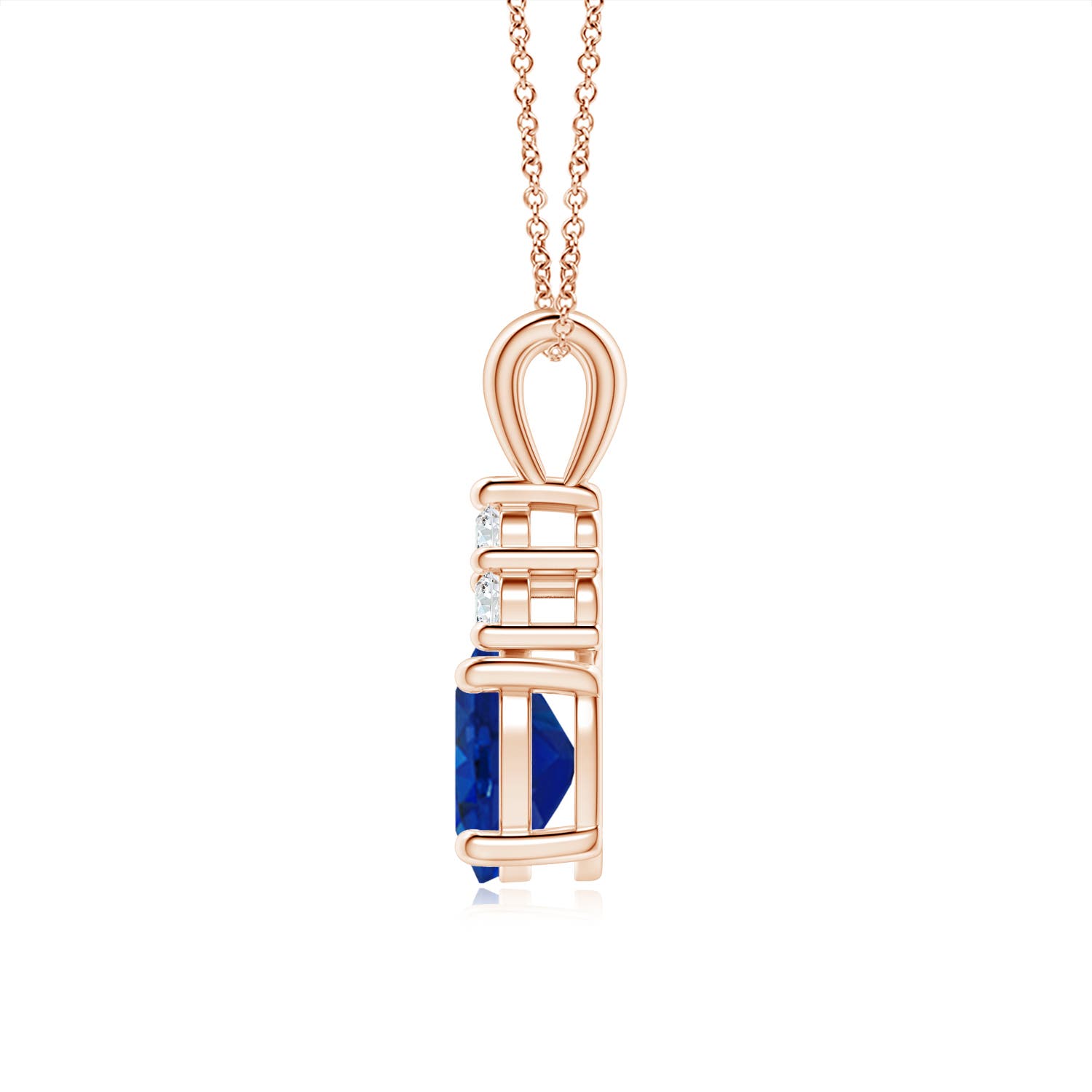 AAA - Blue Sapphire / 1.76 CT / 14 KT Rose Gold