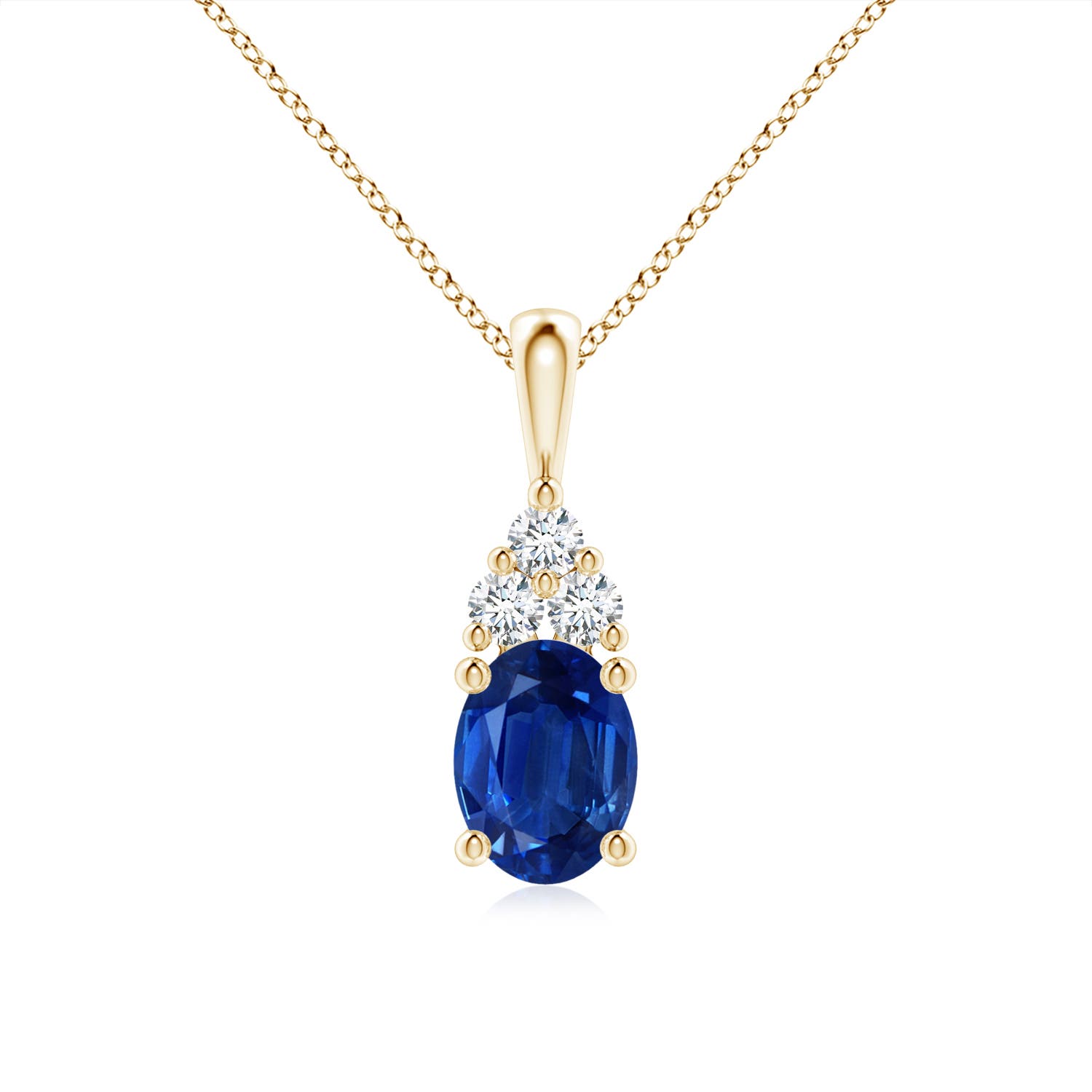 AAA - Blue Sapphire / 1.76 CT / 14 KT Yellow Gold