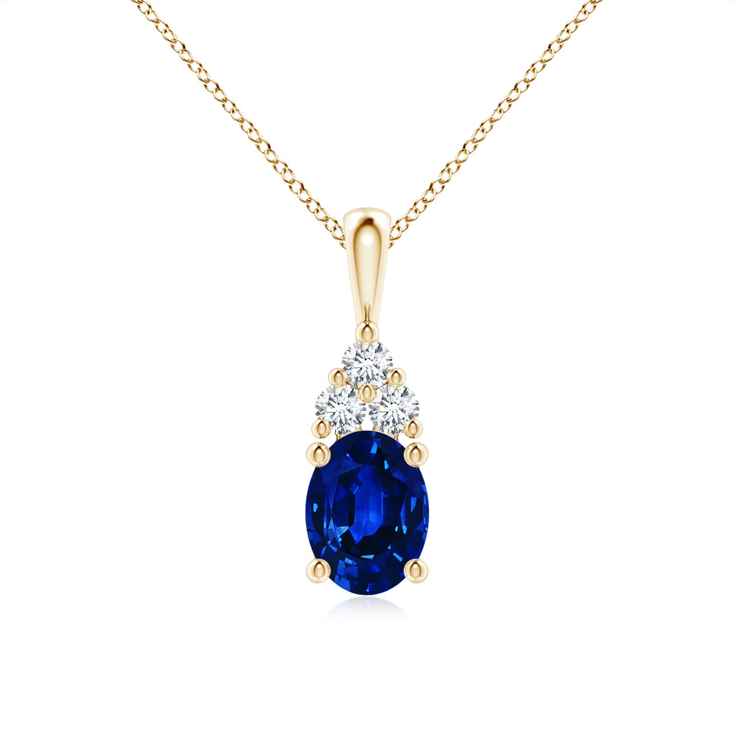 AAAA - Blue Sapphire / 1.76 CT / 14 KT Yellow Gold