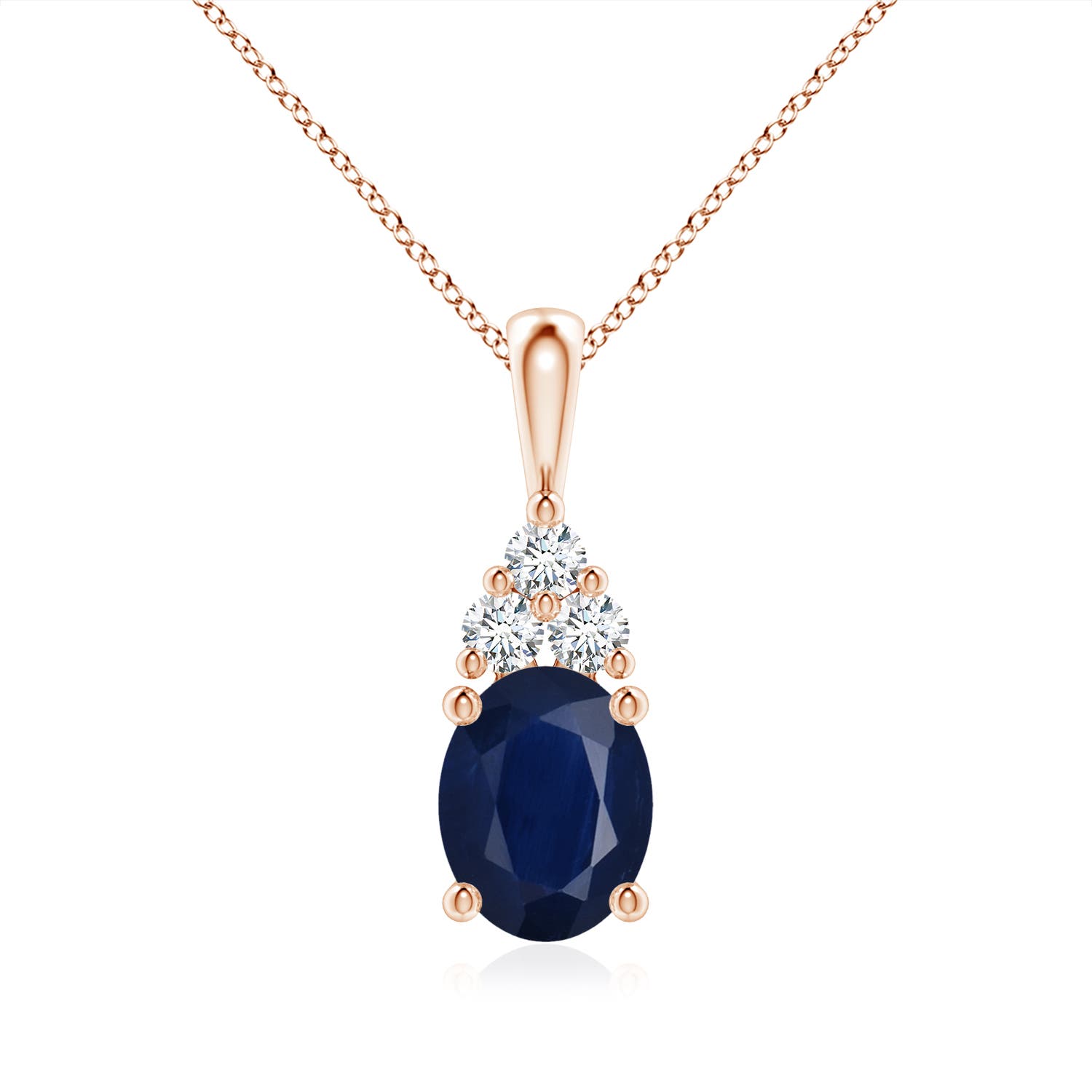 A - Blue Sapphire / 2.23 CT / 14 KT Rose Gold