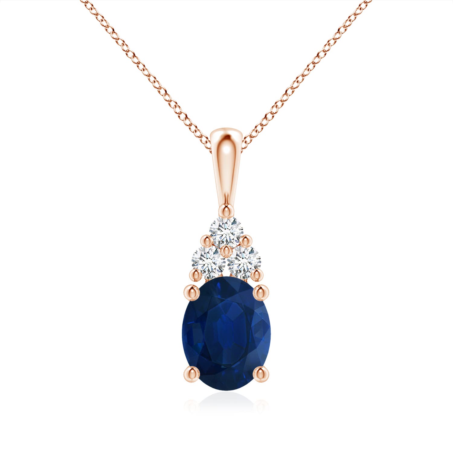 AA - Blue Sapphire / 2.23 CT / 14 KT Rose Gold