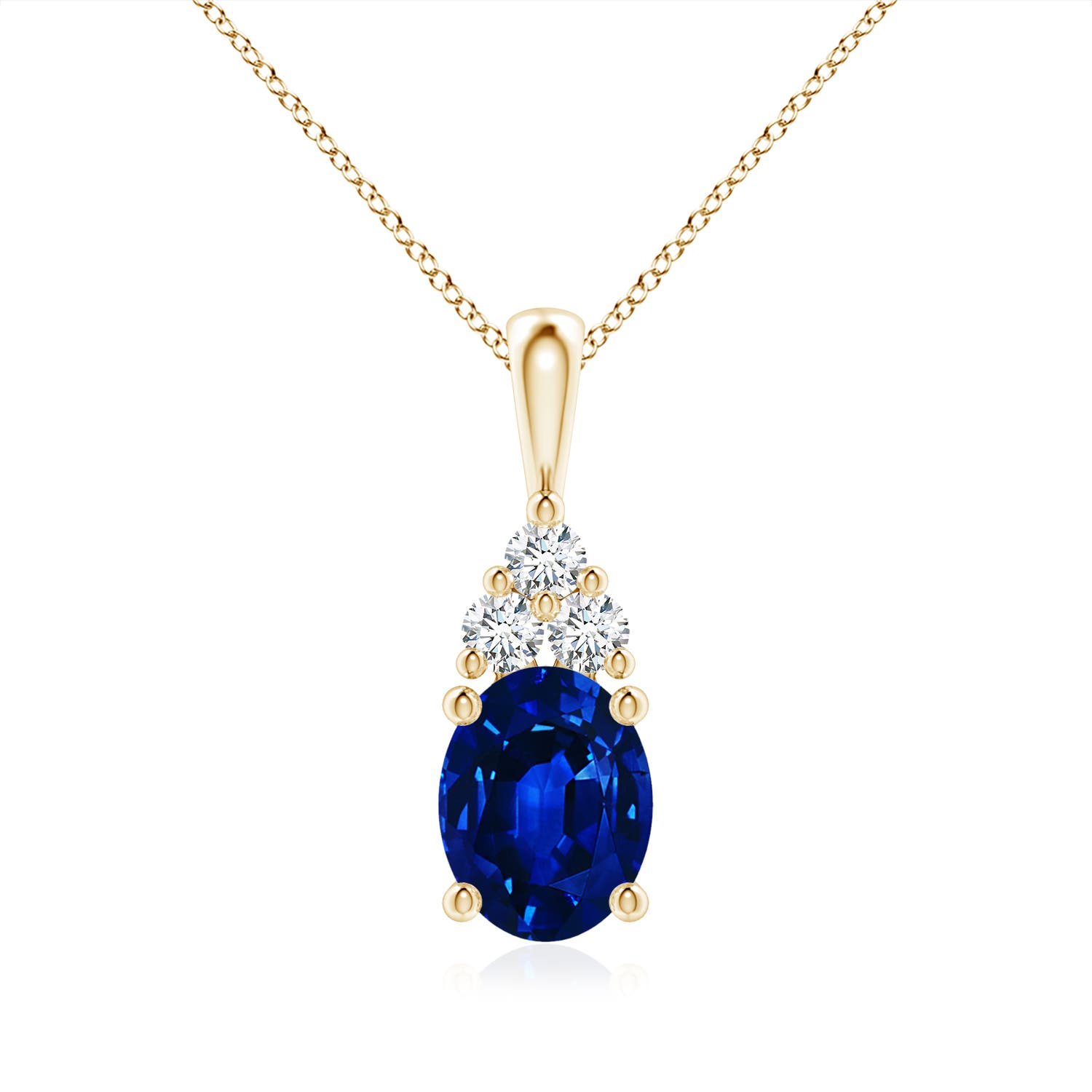 AAAA - Blue Sapphire / 2.23 CT / 14 KT Yellow Gold