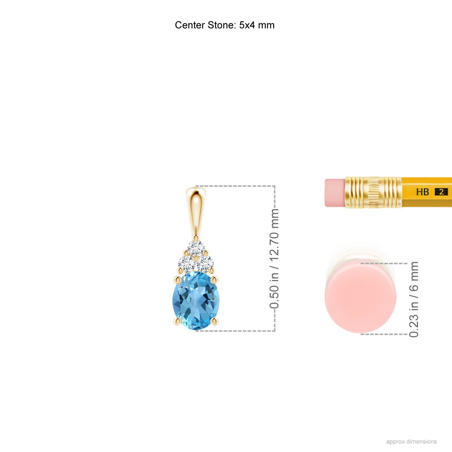 AA - Swiss Blue Topaz / 0.41 CT / 14 KT Yellow Gold