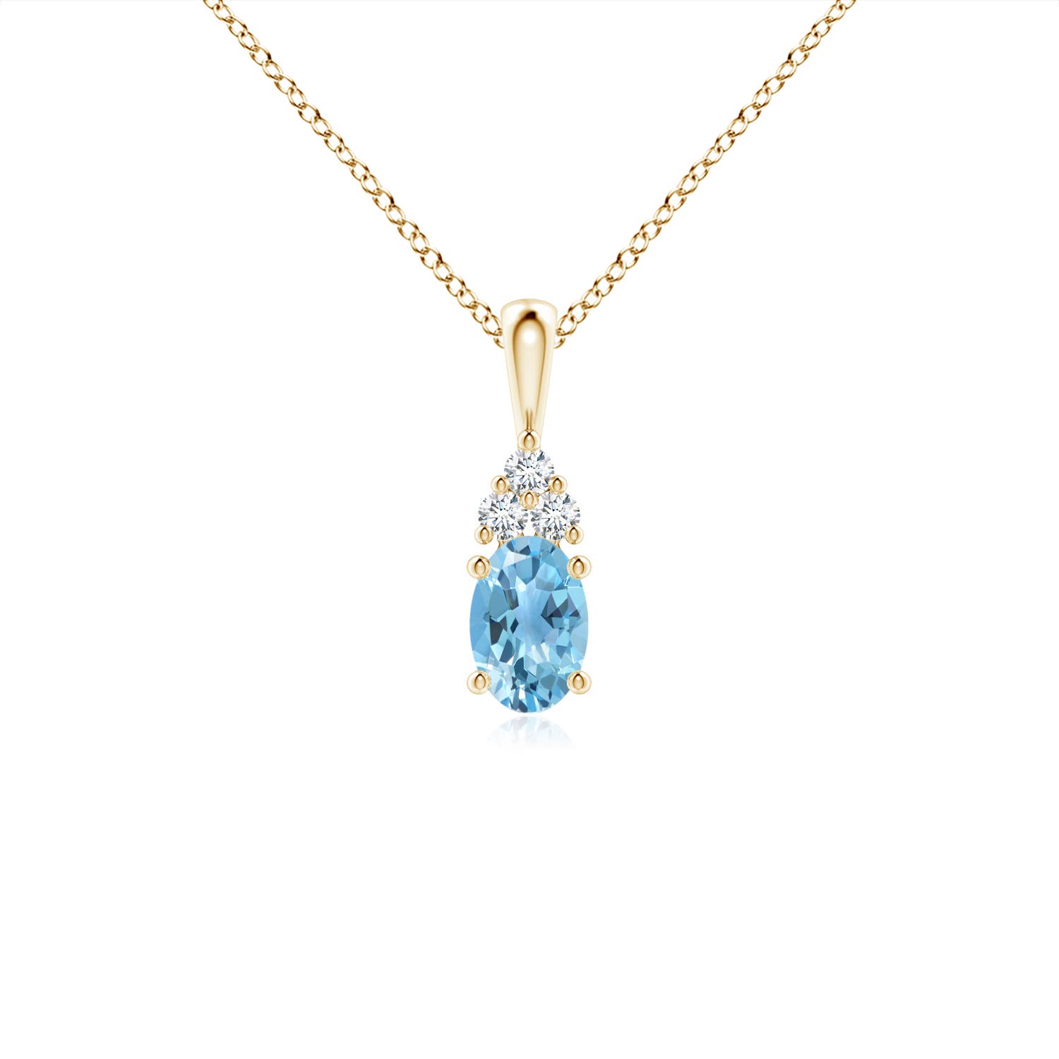 A - Swiss Blue Topaz / 0.6 CT / 14 KT Yellow Gold