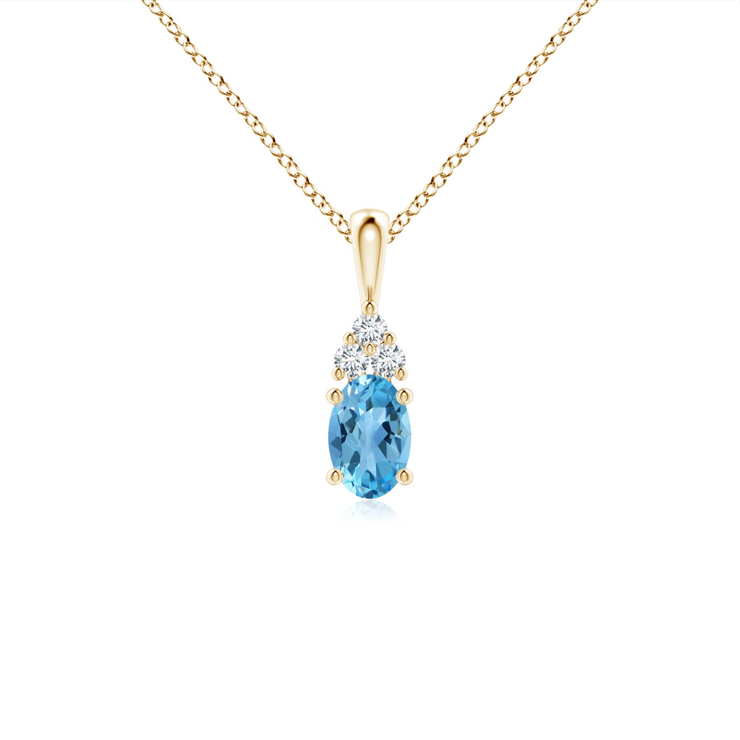 AA - Swiss Blue Topaz / 0.6 CT / 14 KT Yellow Gold