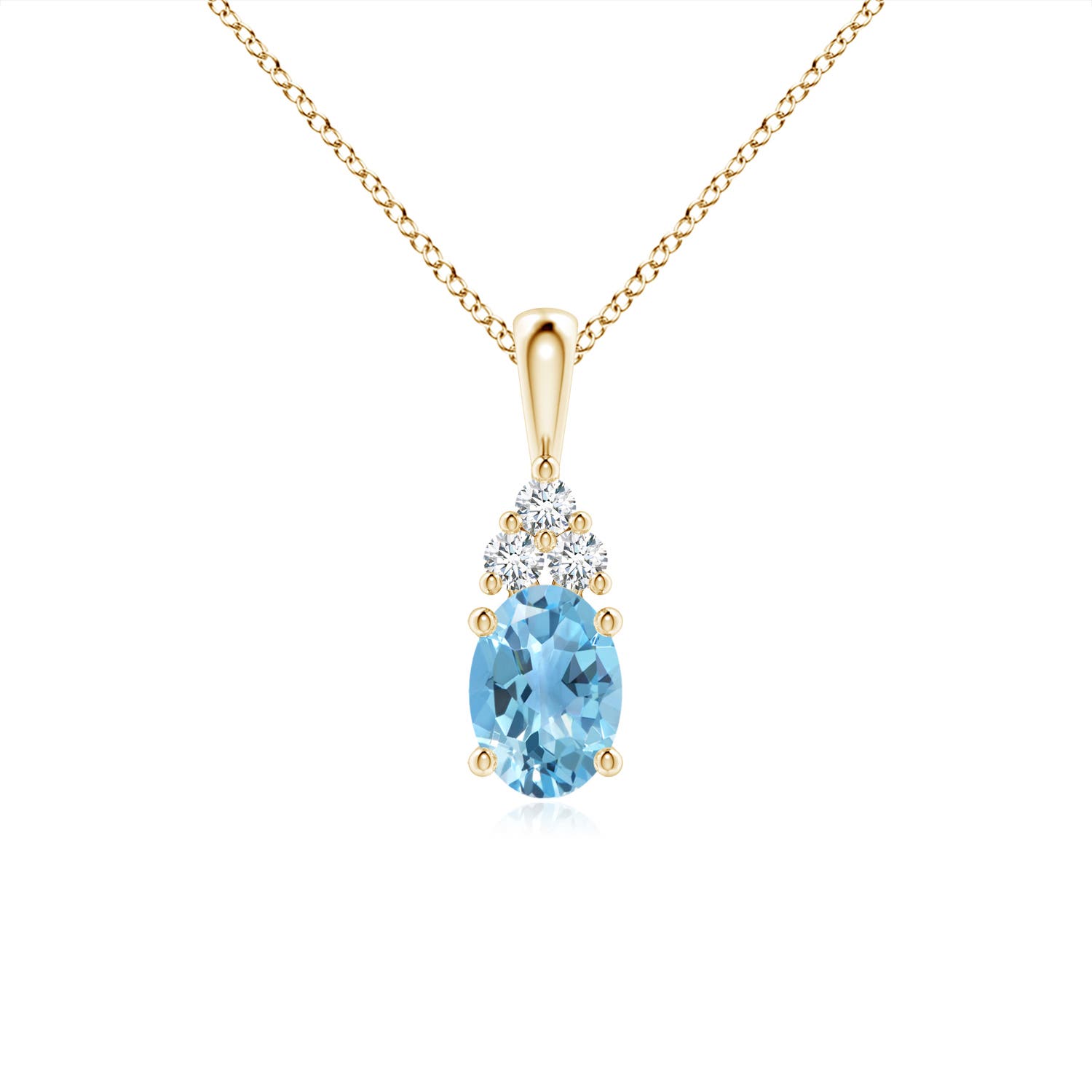 A - Swiss Blue Topaz / 1.06 CT / 14 KT Yellow Gold