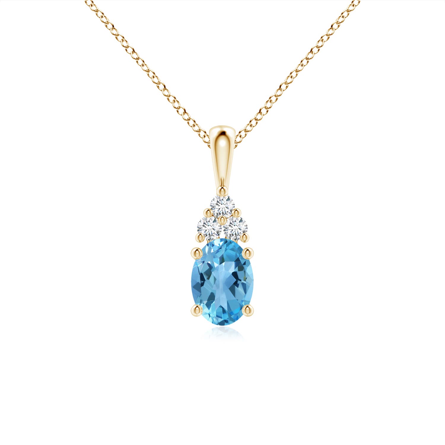 AA - Swiss Blue Topaz / 1.06 CT / 14 KT Yellow Gold