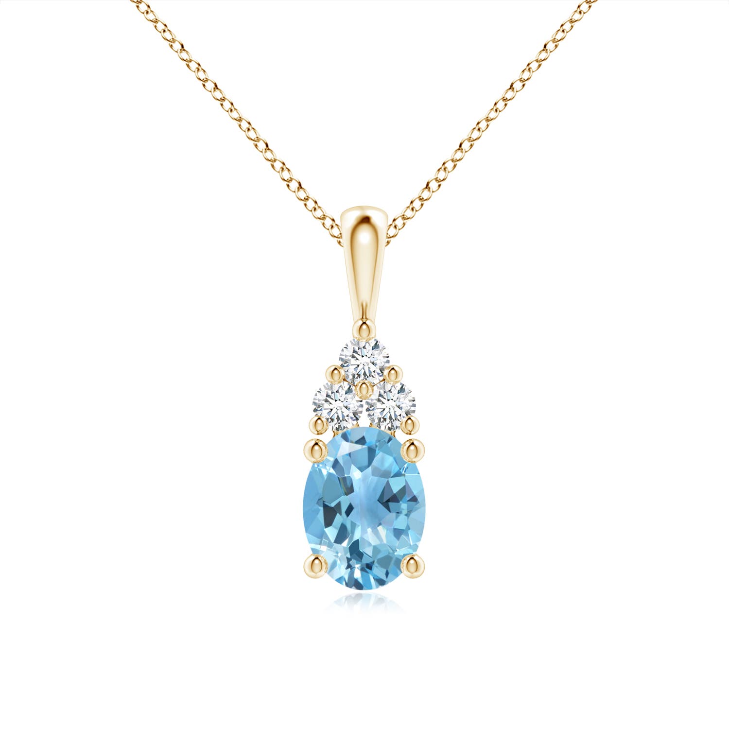 A - Swiss Blue Topaz / 1.71 CT / 14 KT Yellow Gold