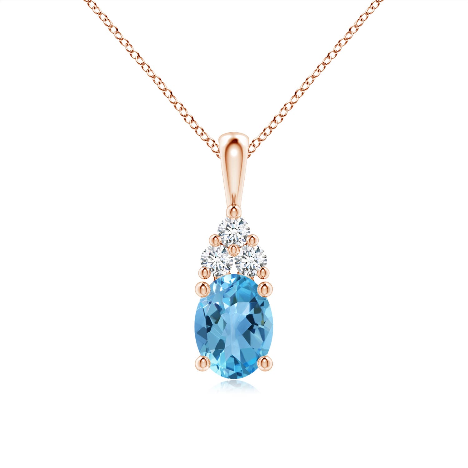 AA - Swiss Blue Topaz / 1.71 CT / 14 KT Rose Gold