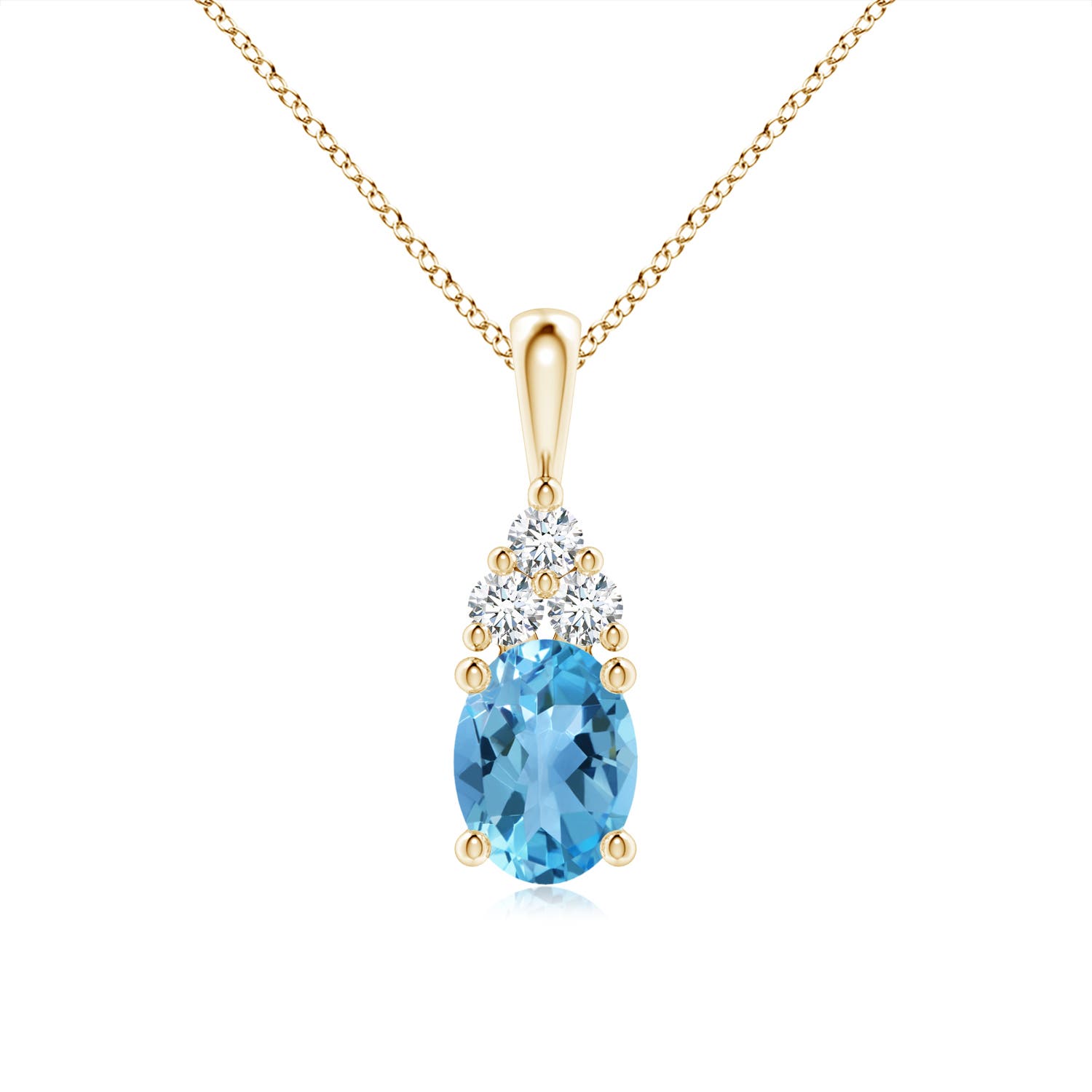 AA - Swiss Blue Topaz / 1.71 CT / 14 KT Yellow Gold