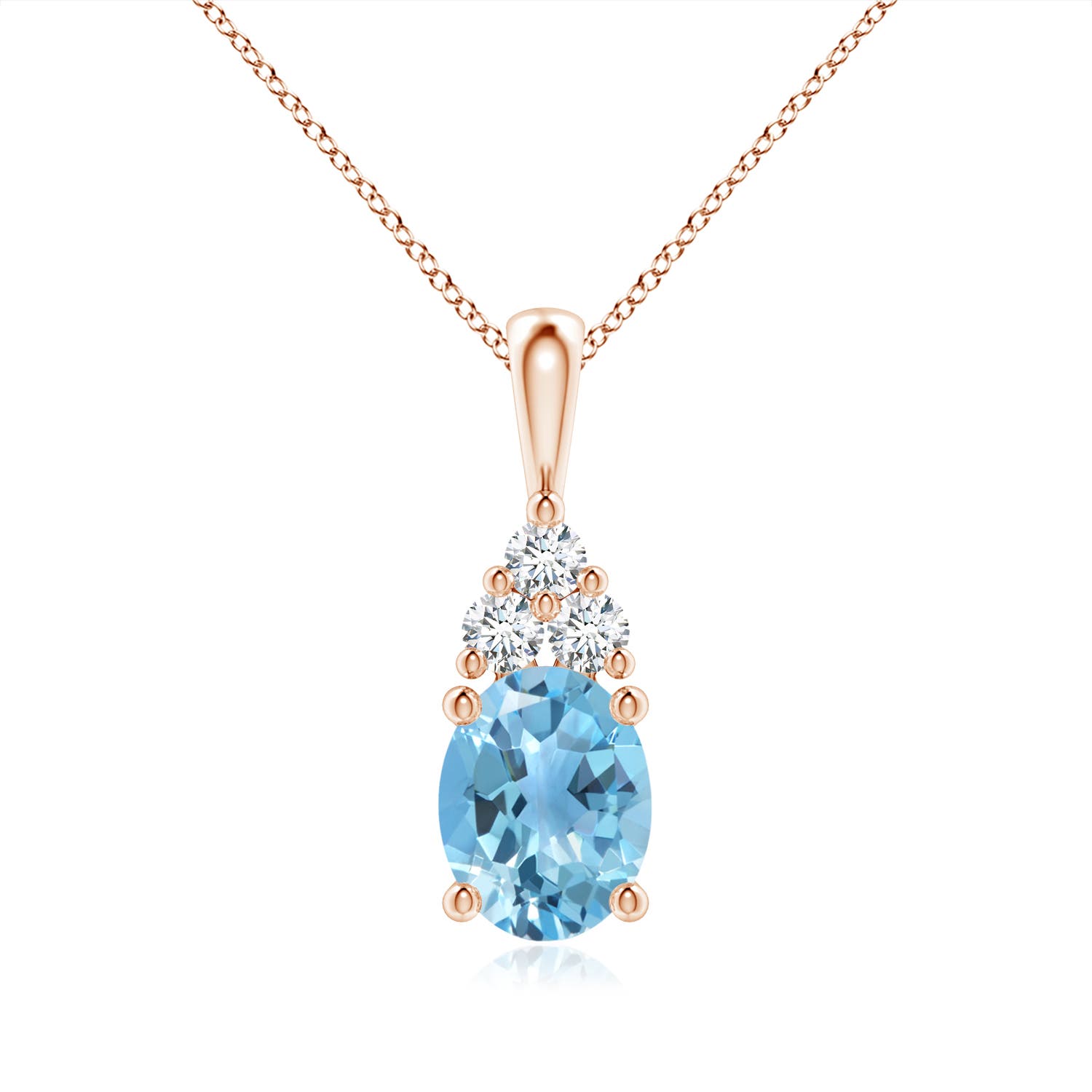 A - Swiss Blue Topaz / 2.48 CT / 14 KT Rose Gold