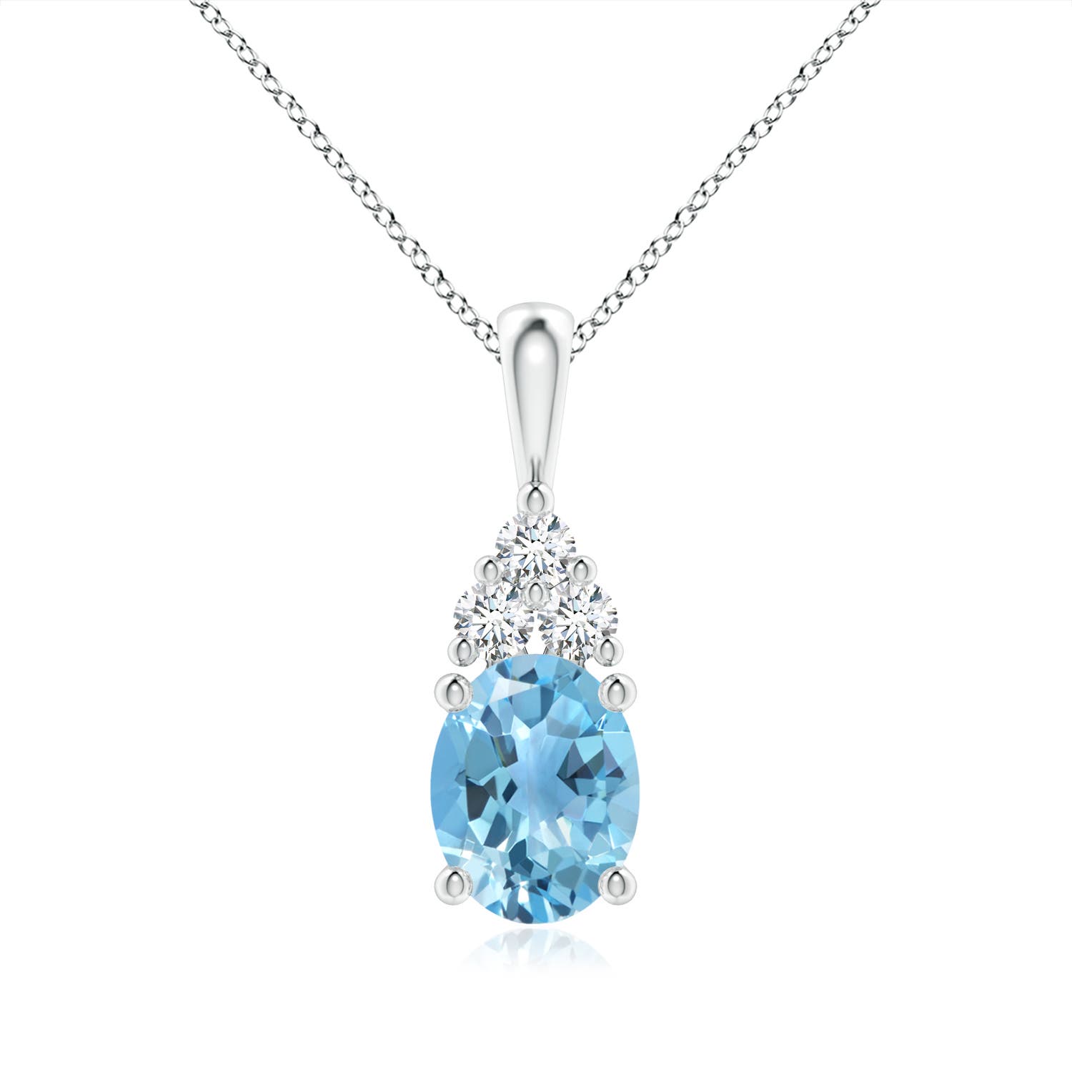 A - Swiss Blue Topaz / 2.48 CT / 14 KT White Gold