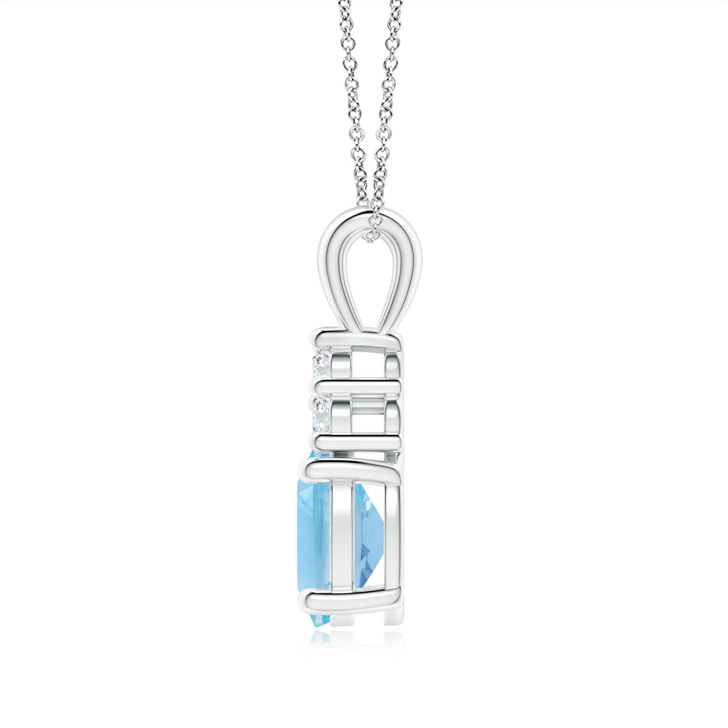 A - Swiss Blue Topaz / 2.48 CT / 14 KT White Gold