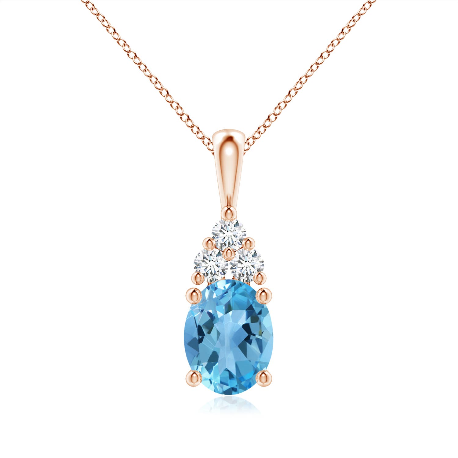 AA - Swiss Blue Topaz / 2.48 CT / 14 KT Rose Gold