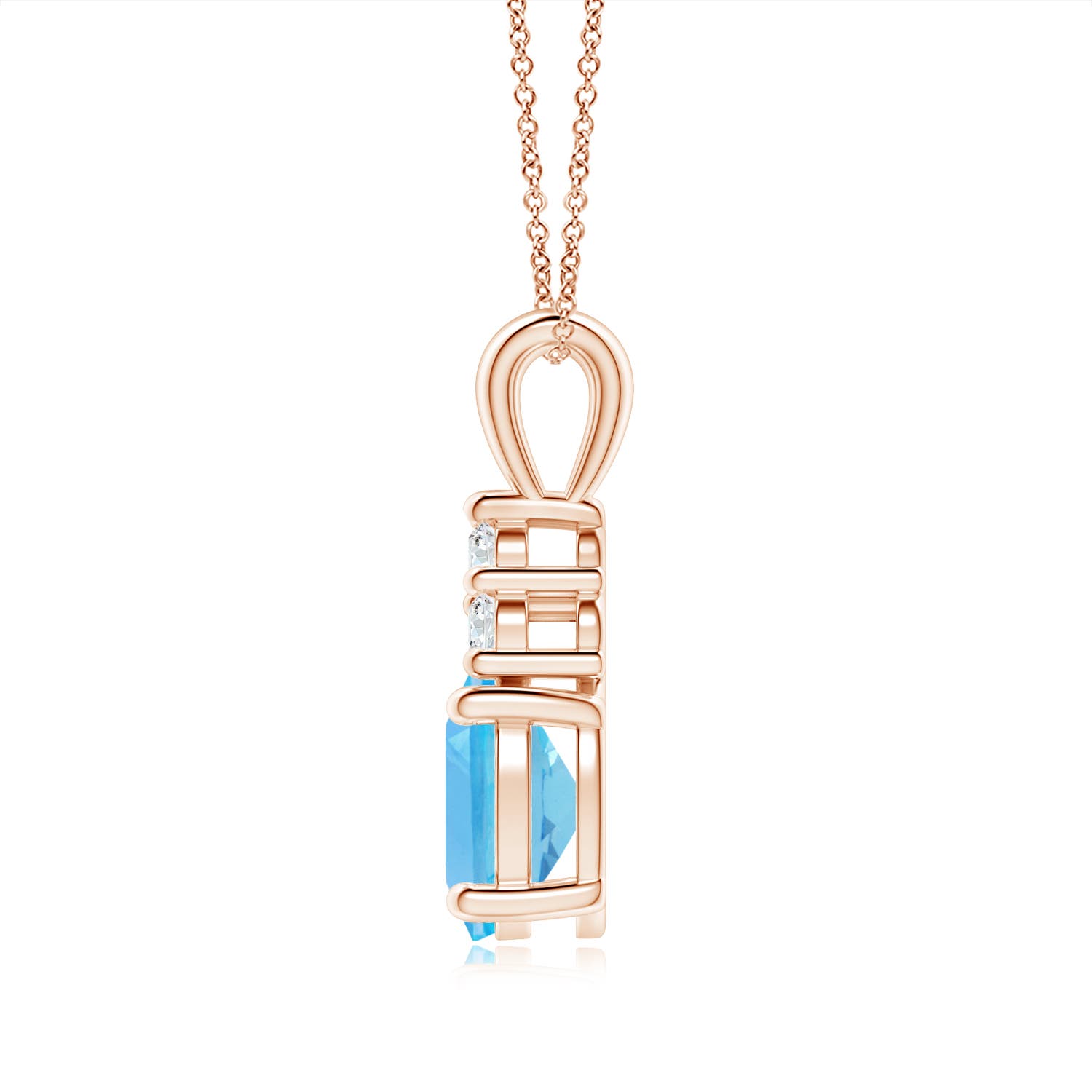 AA - Swiss Blue Topaz / 2.48 CT / 14 KT Rose Gold