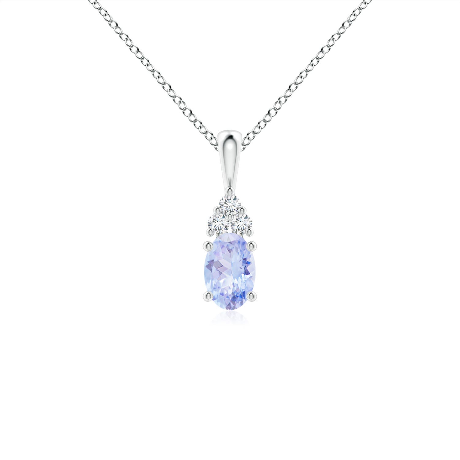 A - Tanzanite / 0.51 CT / 14 KT White Gold