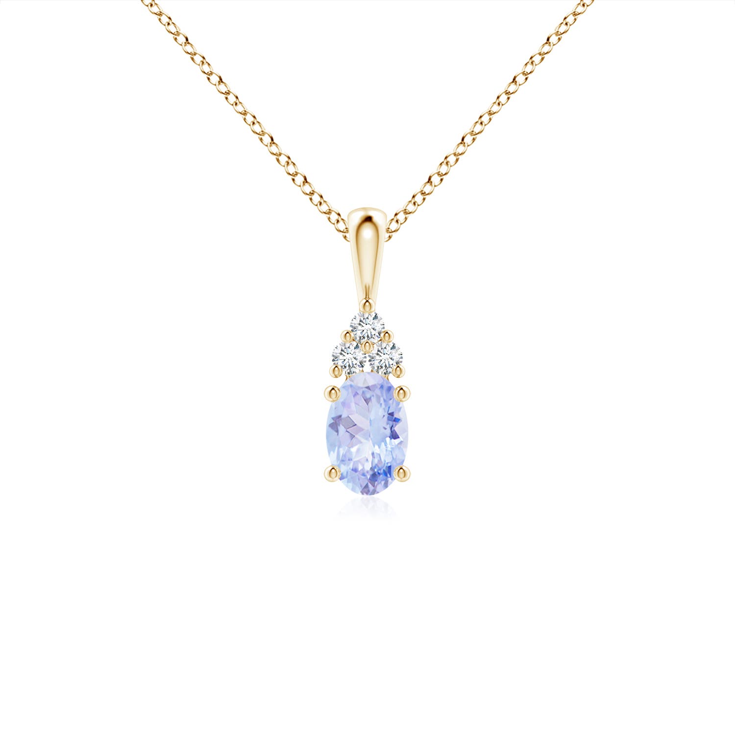 A - Tanzanite / 0.51 CT / 14 KT Yellow Gold