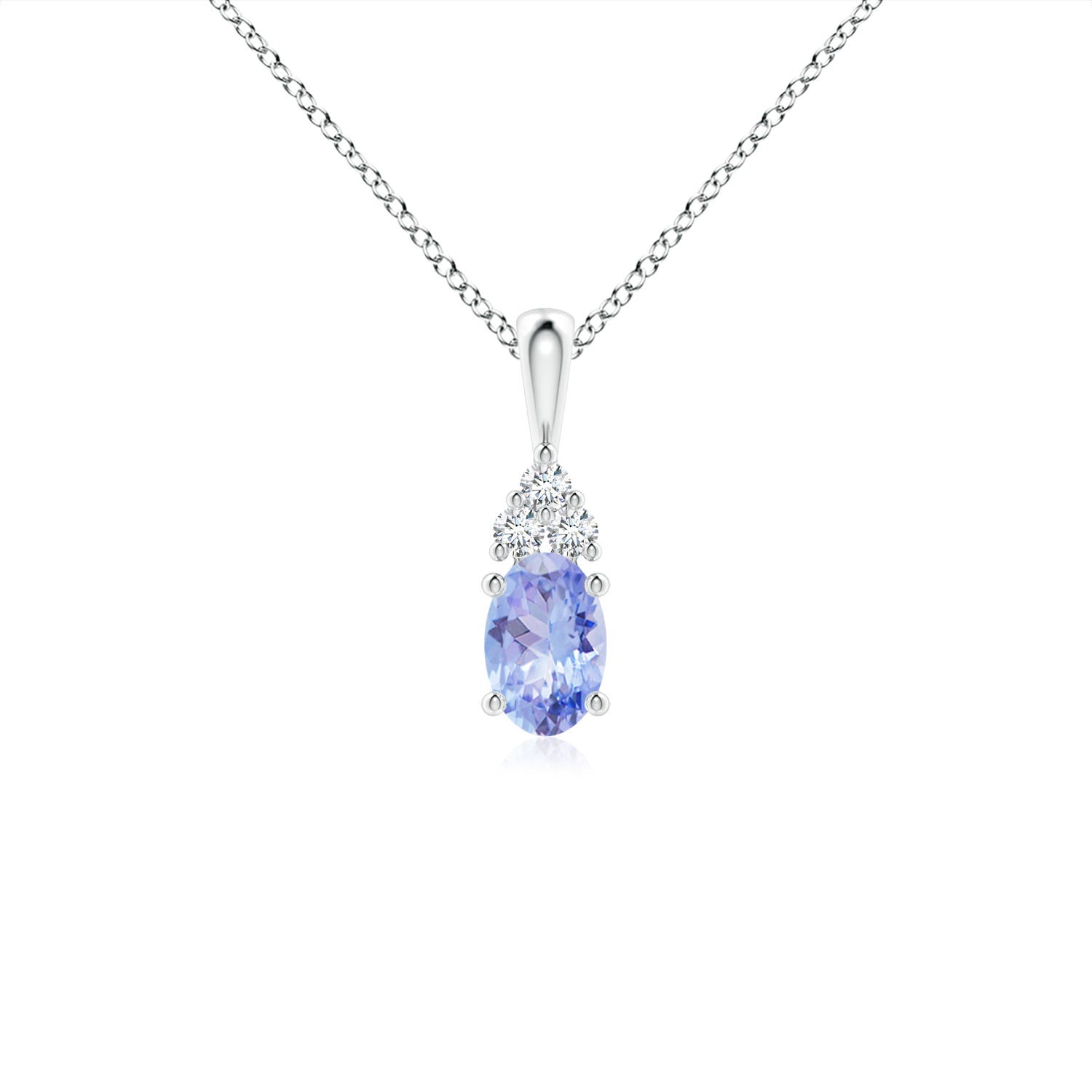 AA - Tanzanite / 0.51 CT / 14 KT White Gold