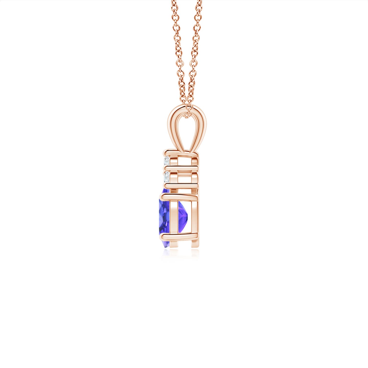 AAA - Tanzanite / 0.51 CT / 14 KT Rose Gold